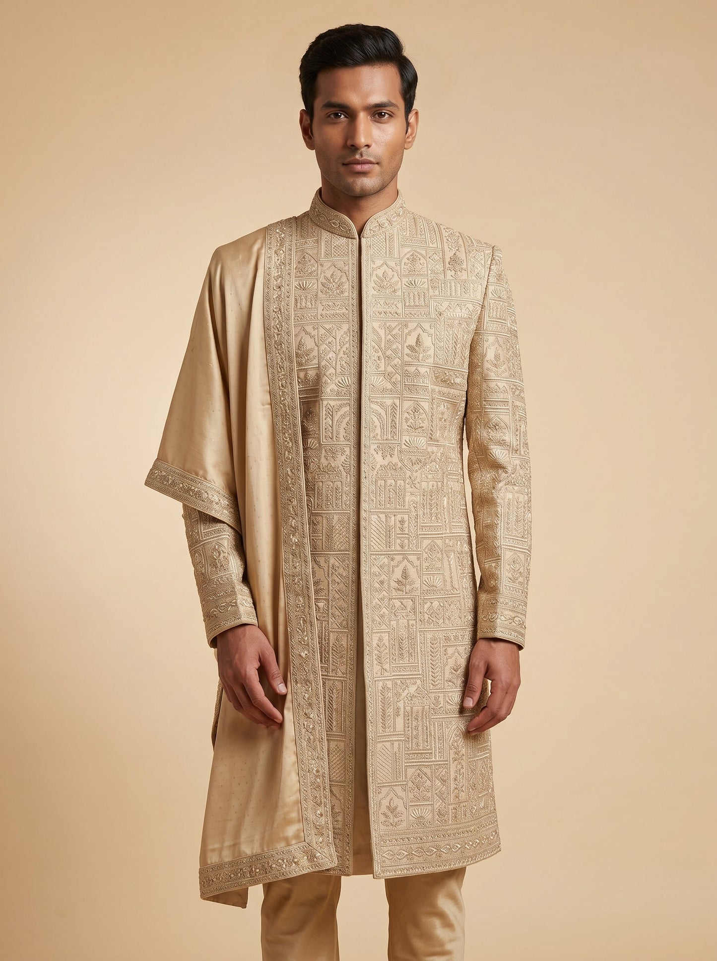 Grand gold sherwani