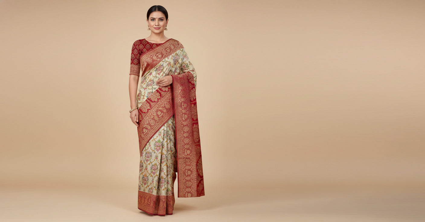 Green Heritage Embroidered Saree