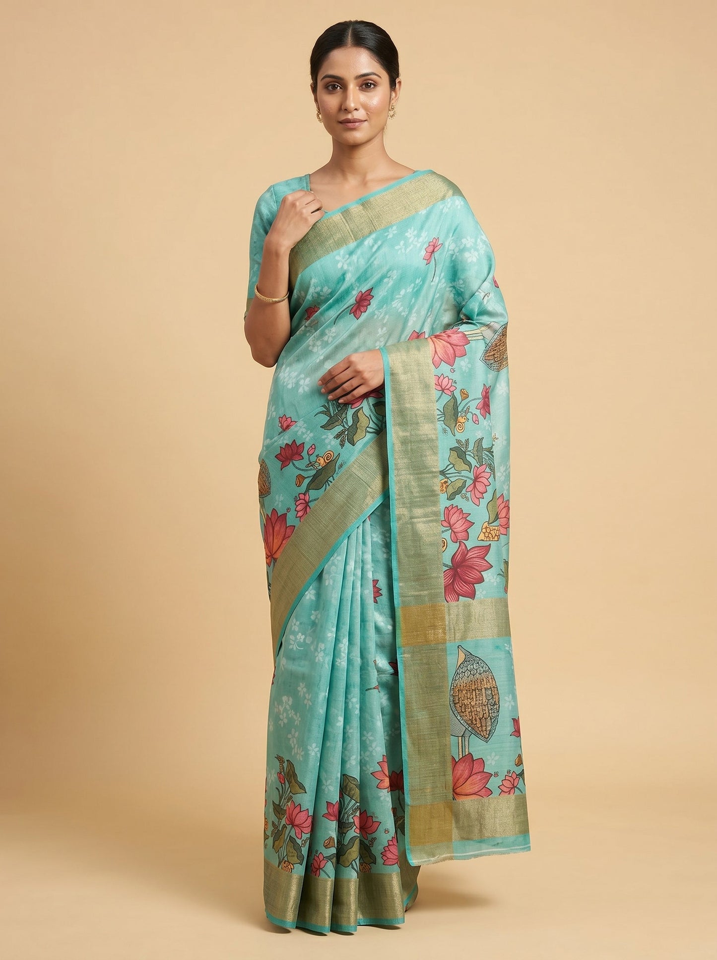 Green Earth Loom Handloom Saree