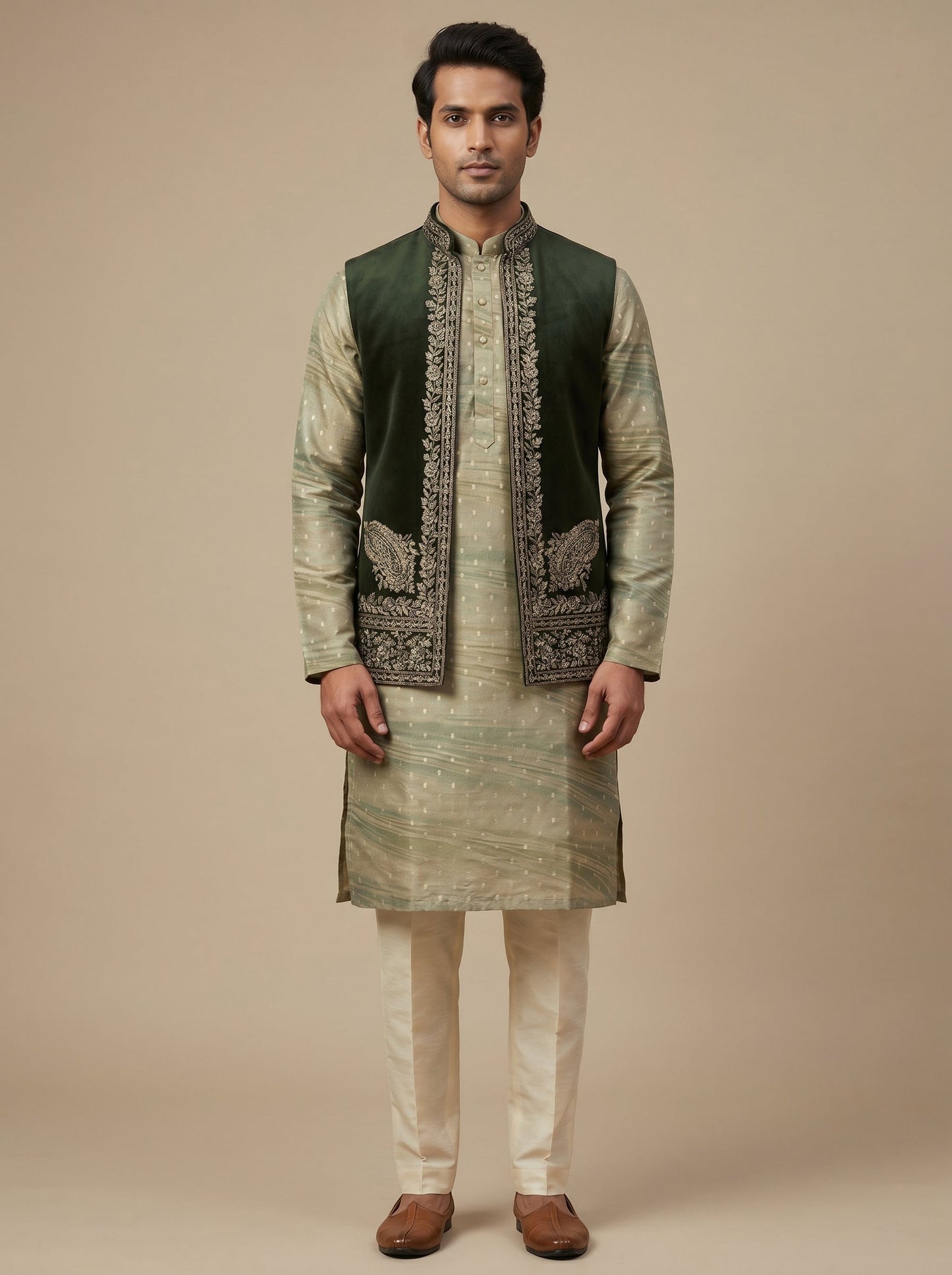 Green Ethnic Kurta Set