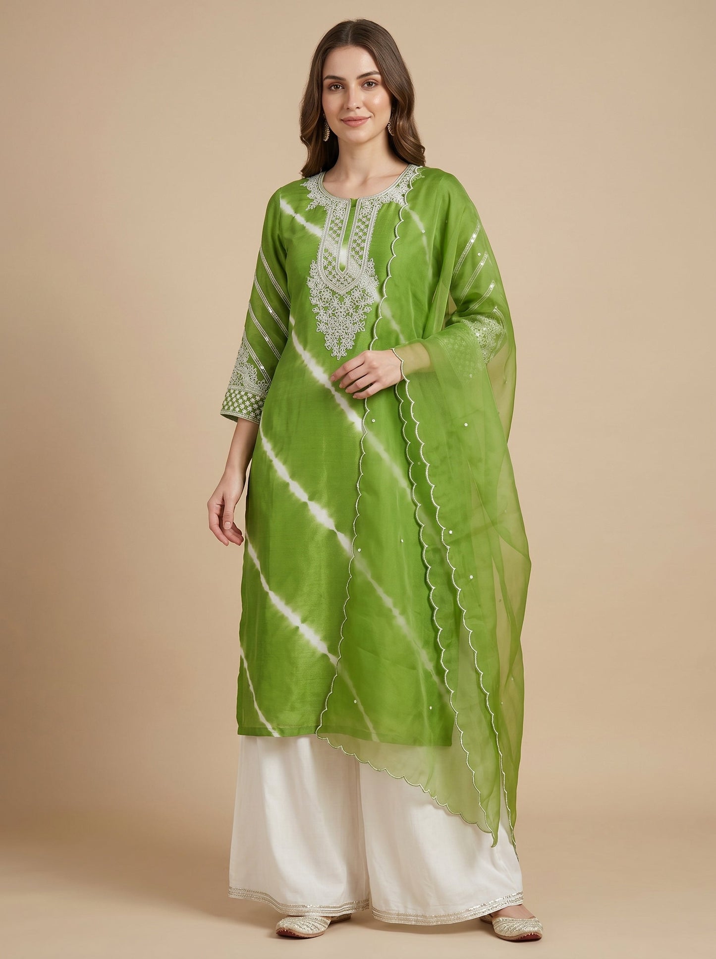 Green Fresh Kurti Pant Set