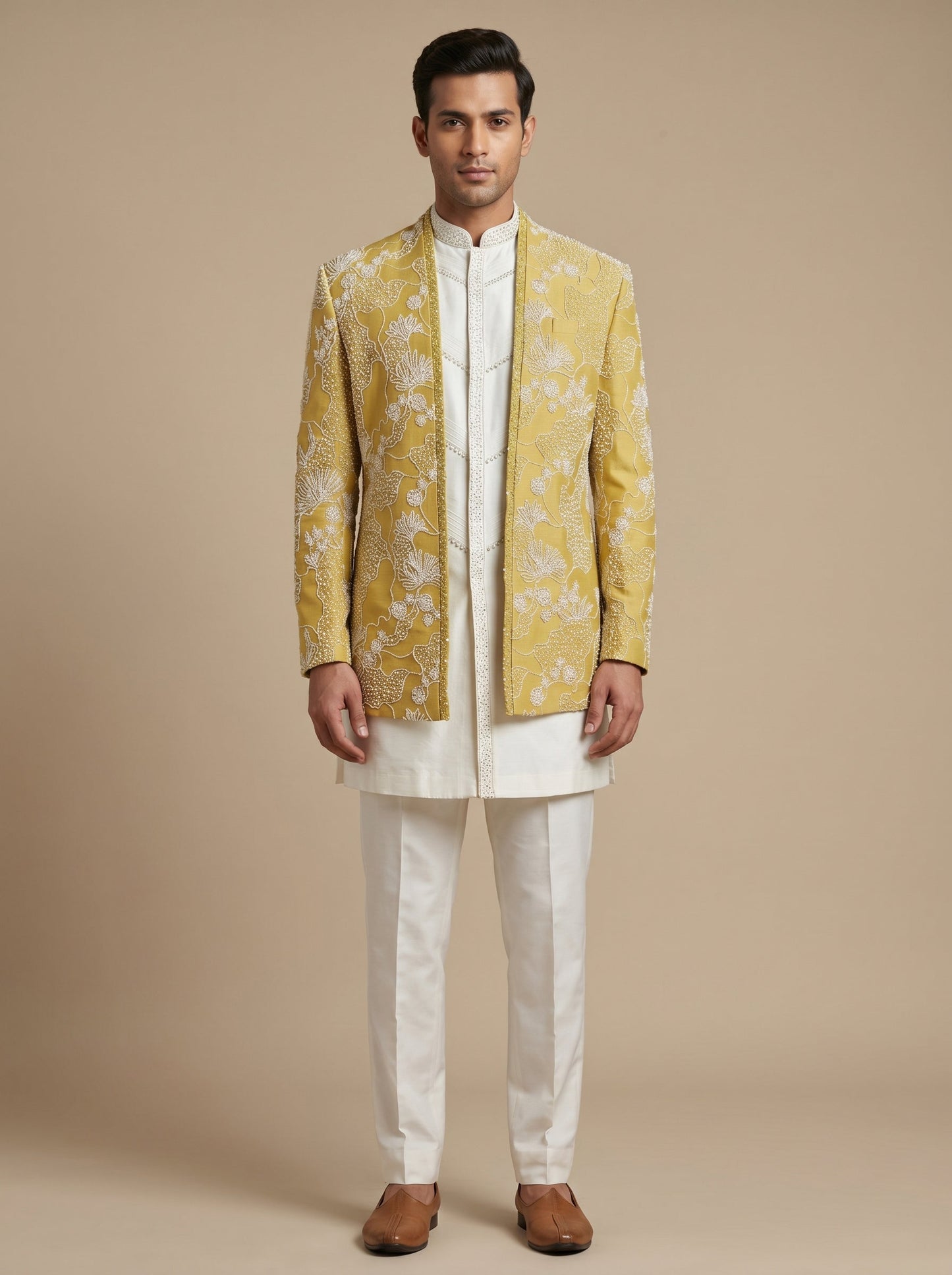 Green Modern Indowestern