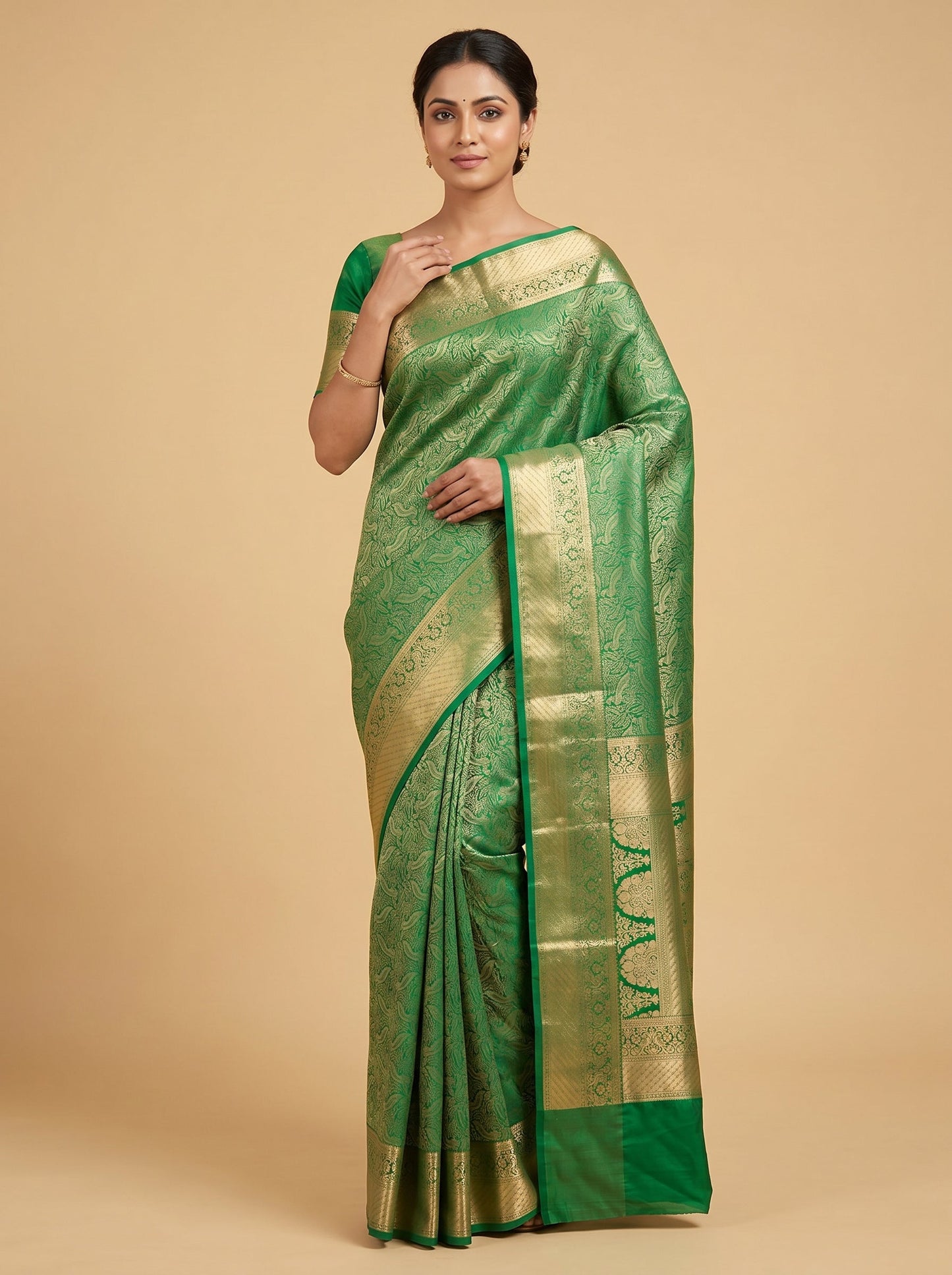 Green Verdant Aura Handloom Saree