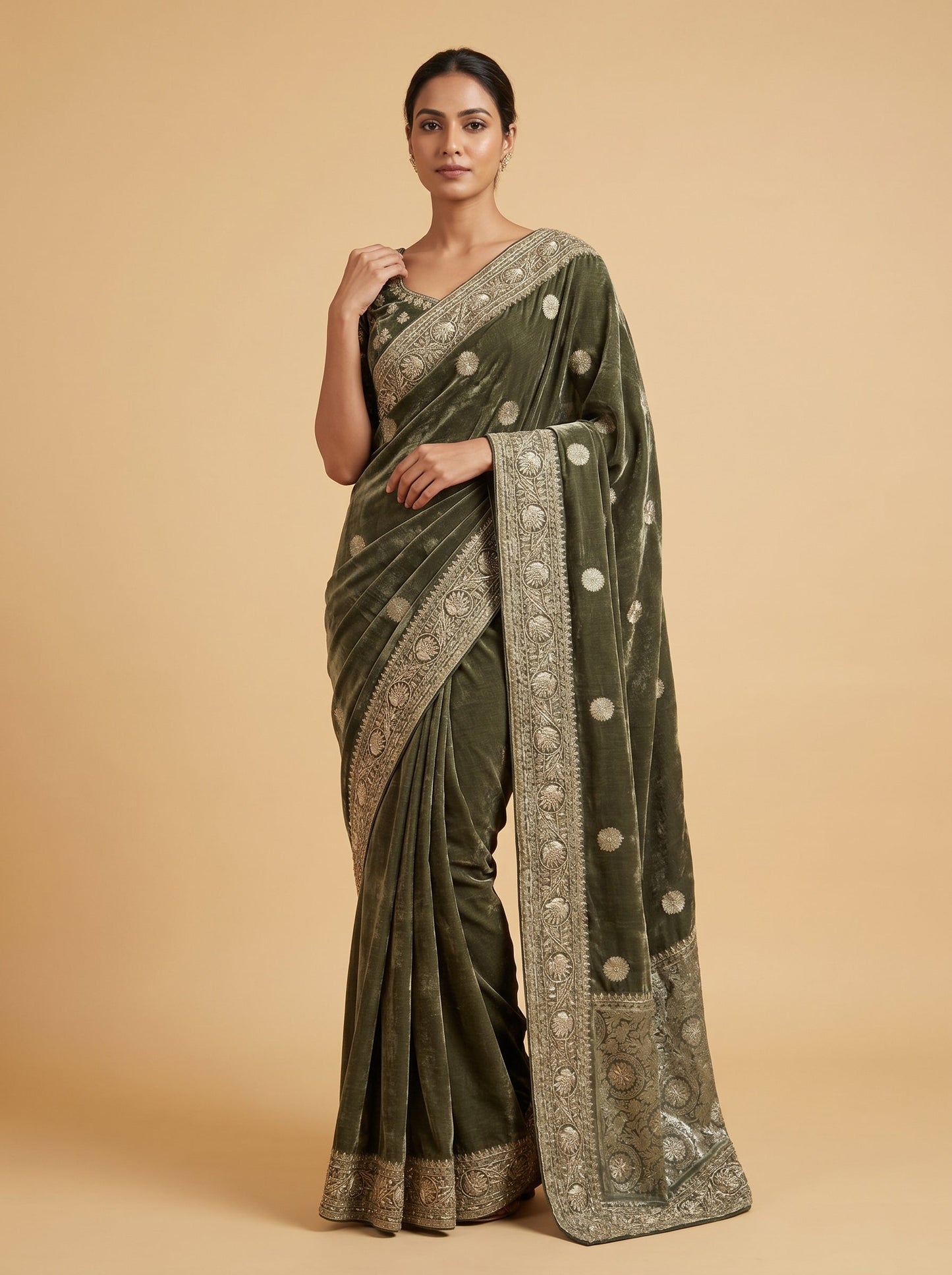 Grey Muted Tone Handloom Saree