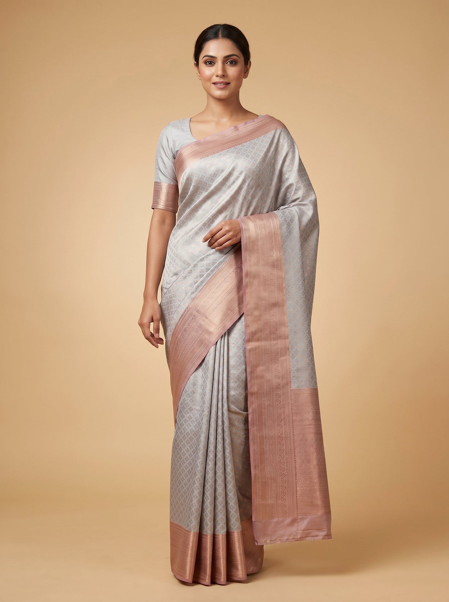 Grey Urban Weave Handloom Saree