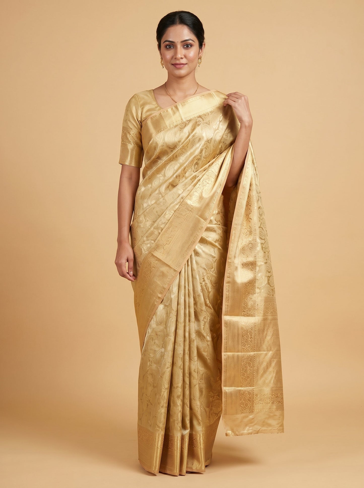 Herbal Mehendi Green Handloom Saree