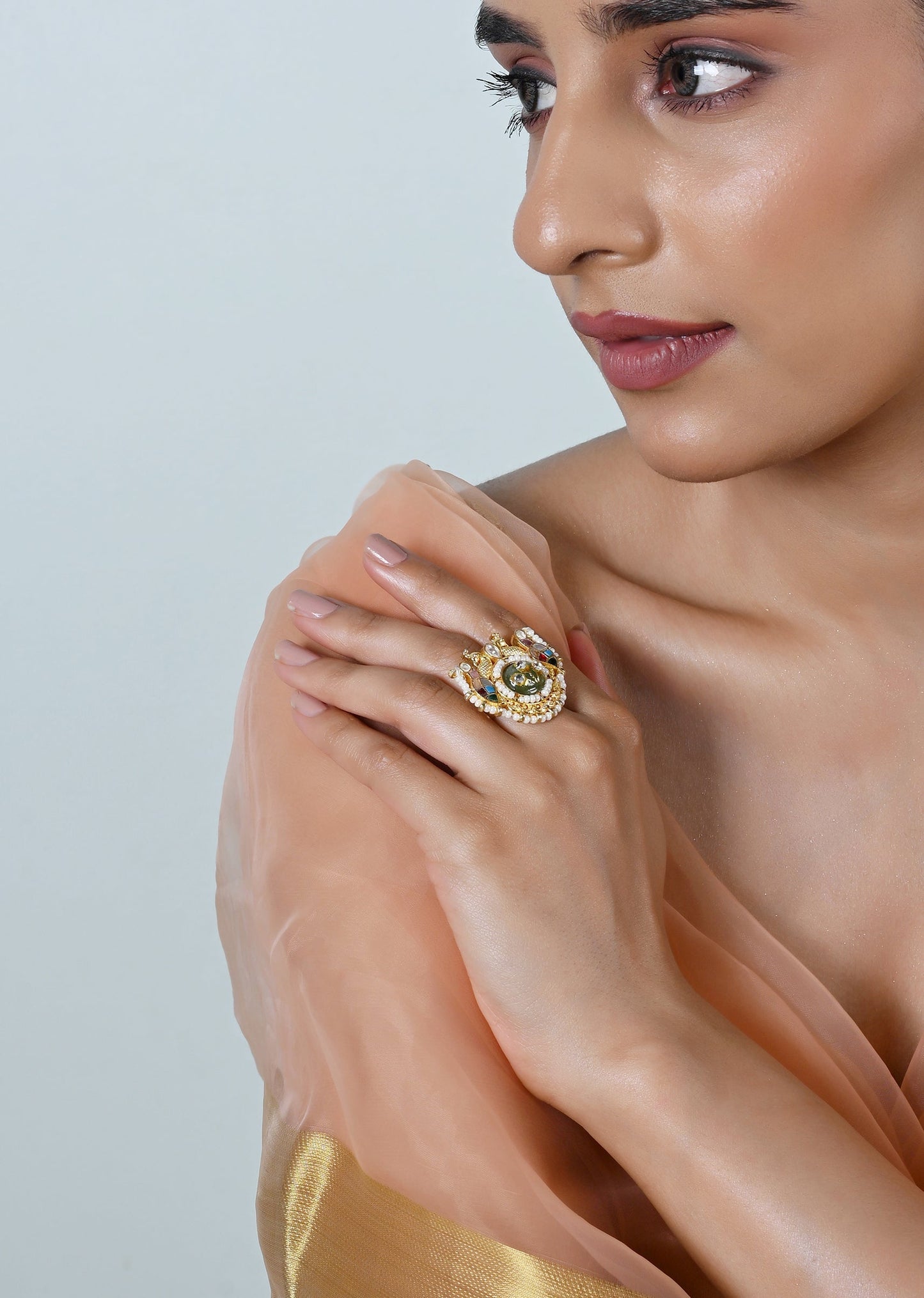 Heritage Kundan Cocktail Ring