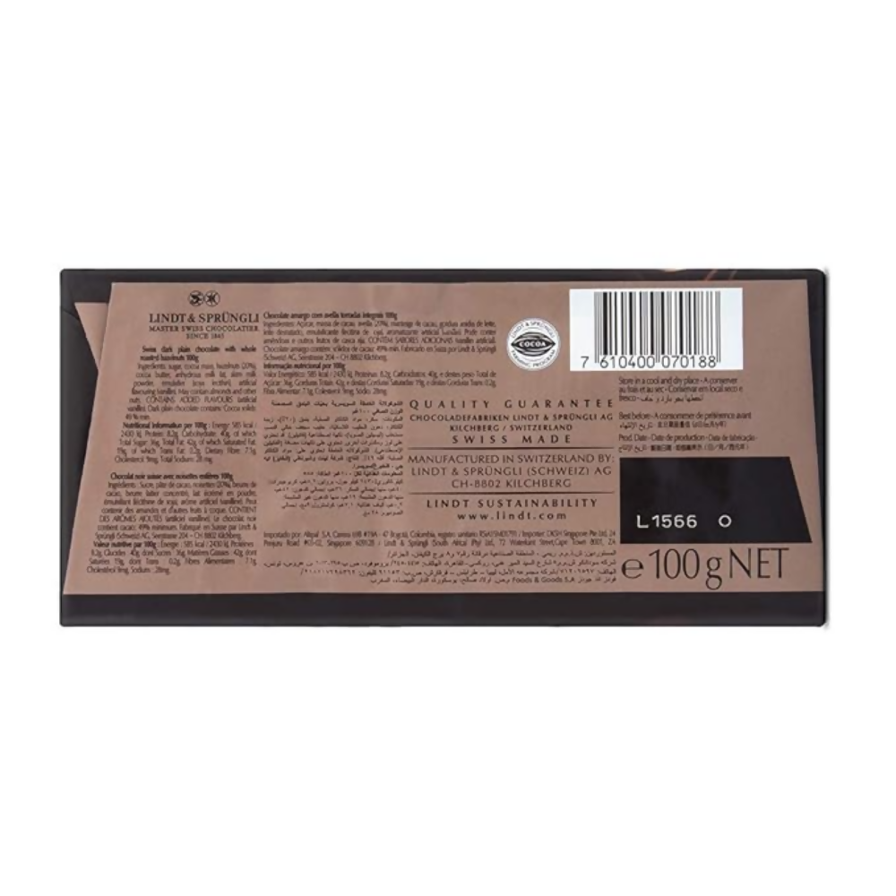 Lindt Swiss Classic Chocolate Hazelnut Sf