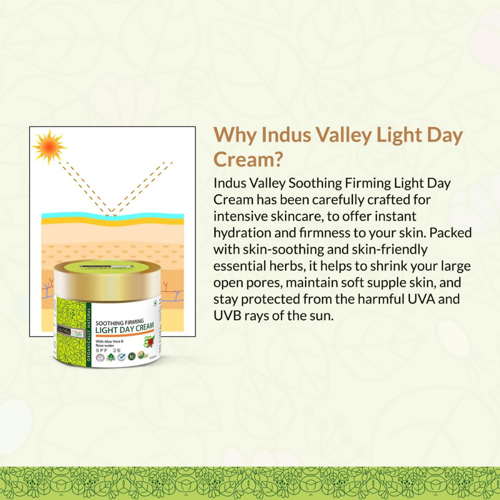 Indus Valley SPF 25 Soothing & Firming Light Day Cream - Aloe Vera & Rose Water