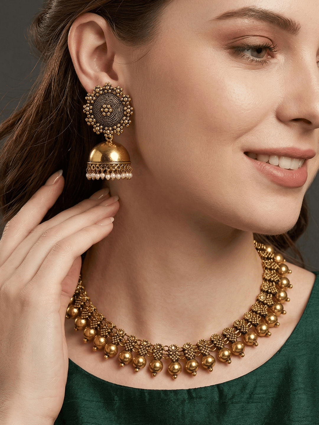 Tarini Golden Necklace Set