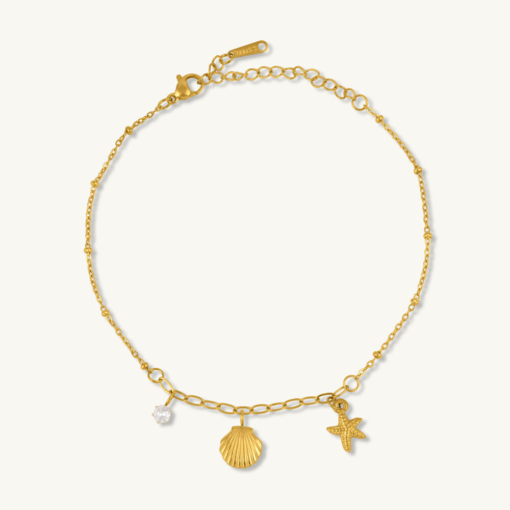 Coastal Aura Shell Anklet