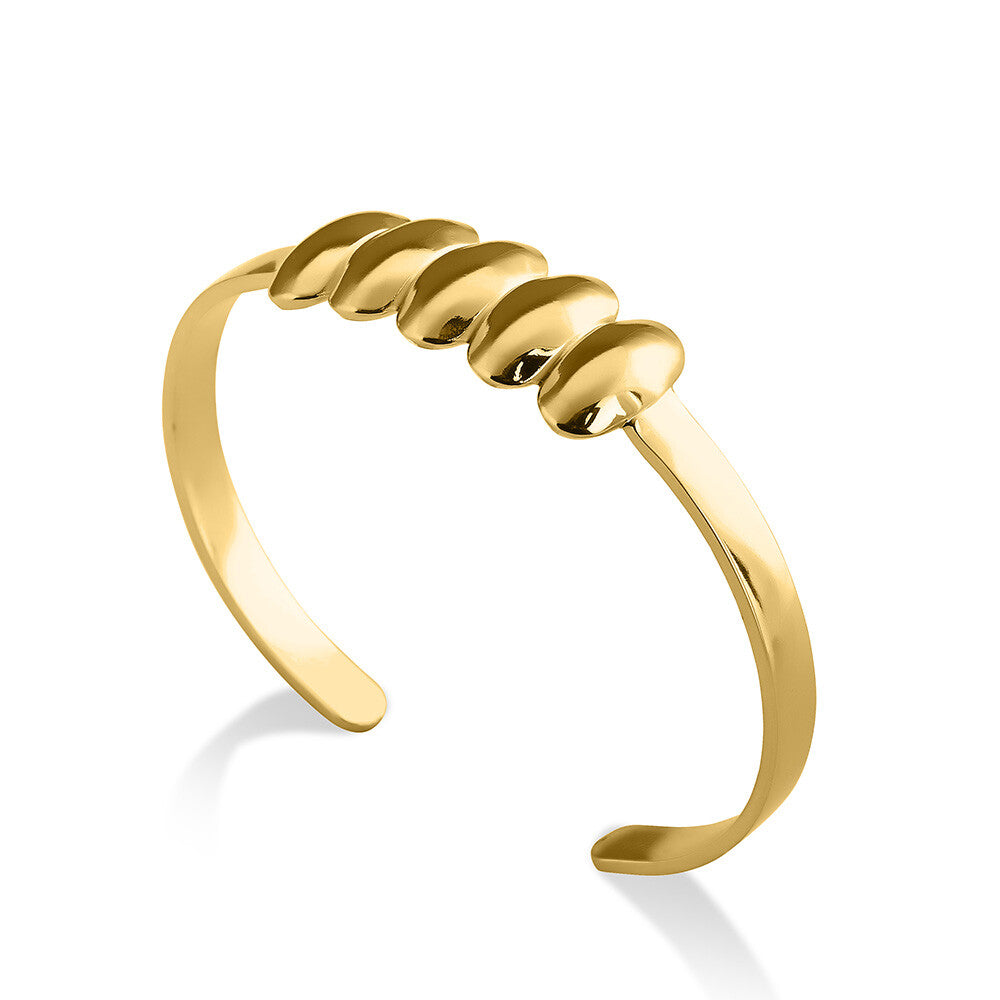 Golden Ribbed kada Bracelet