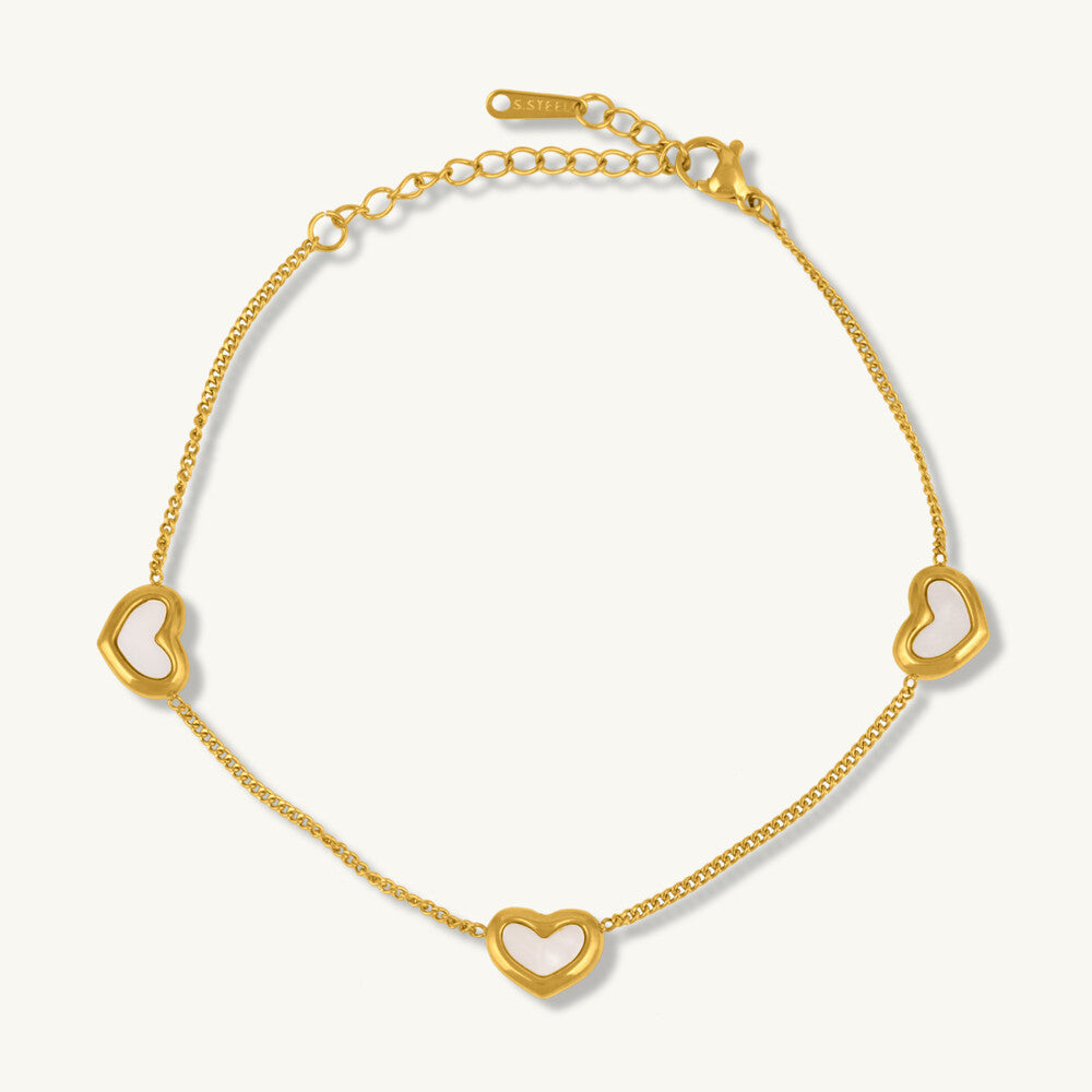Linked Hearts Chain Anklet