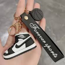 Nike Sneaker Black Silicone Lanyard Keychain | Stylish Keychain |