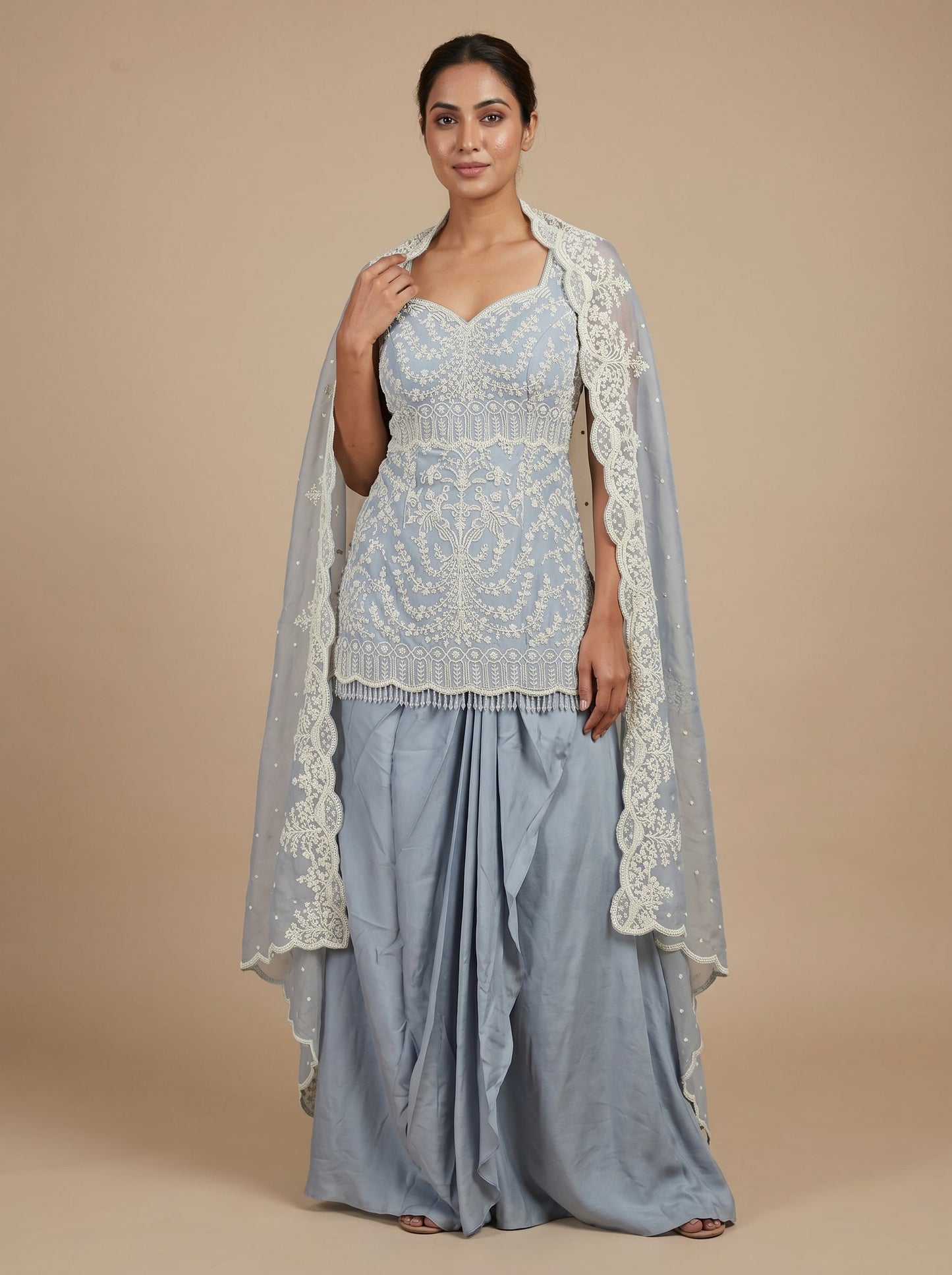 Indigo Blue Skirt Set