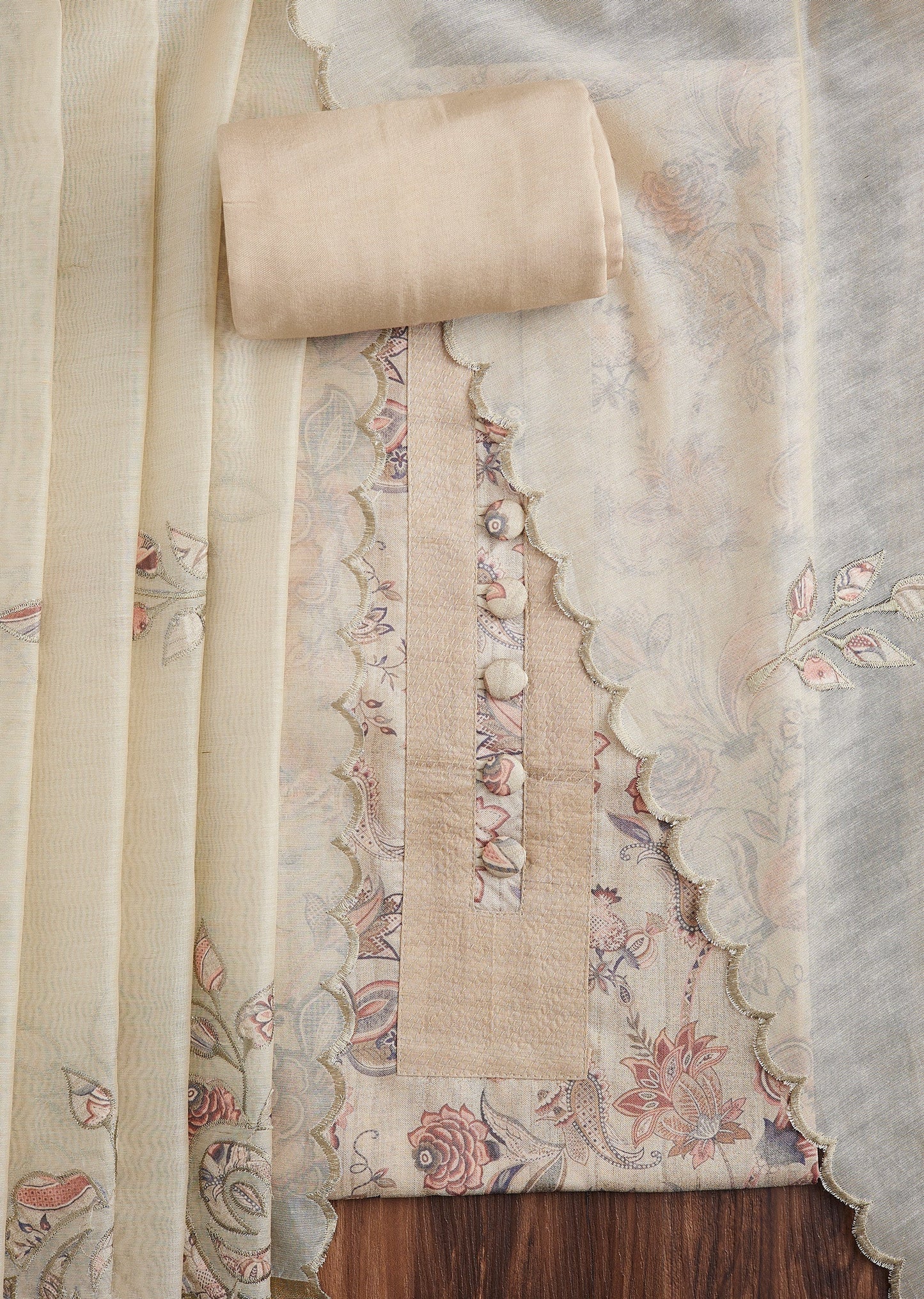 Ivory Cotton Suit Set