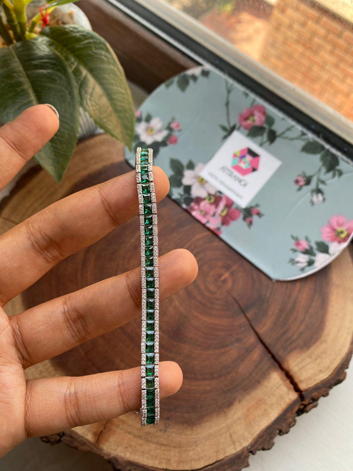 Ivy Coloured Stone Diamond Tennis Bracelet
