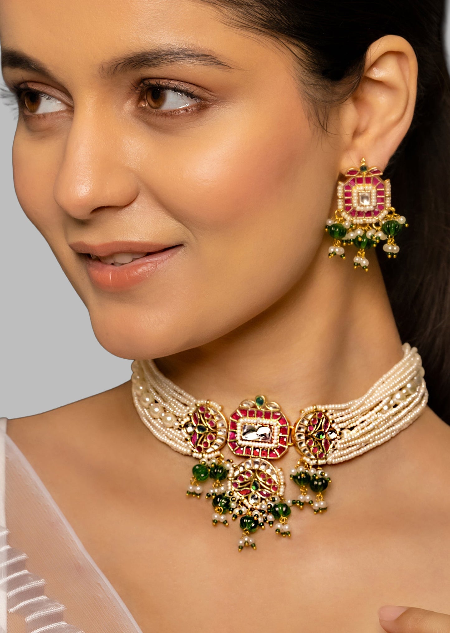 Kundan Gemstone Choker Set