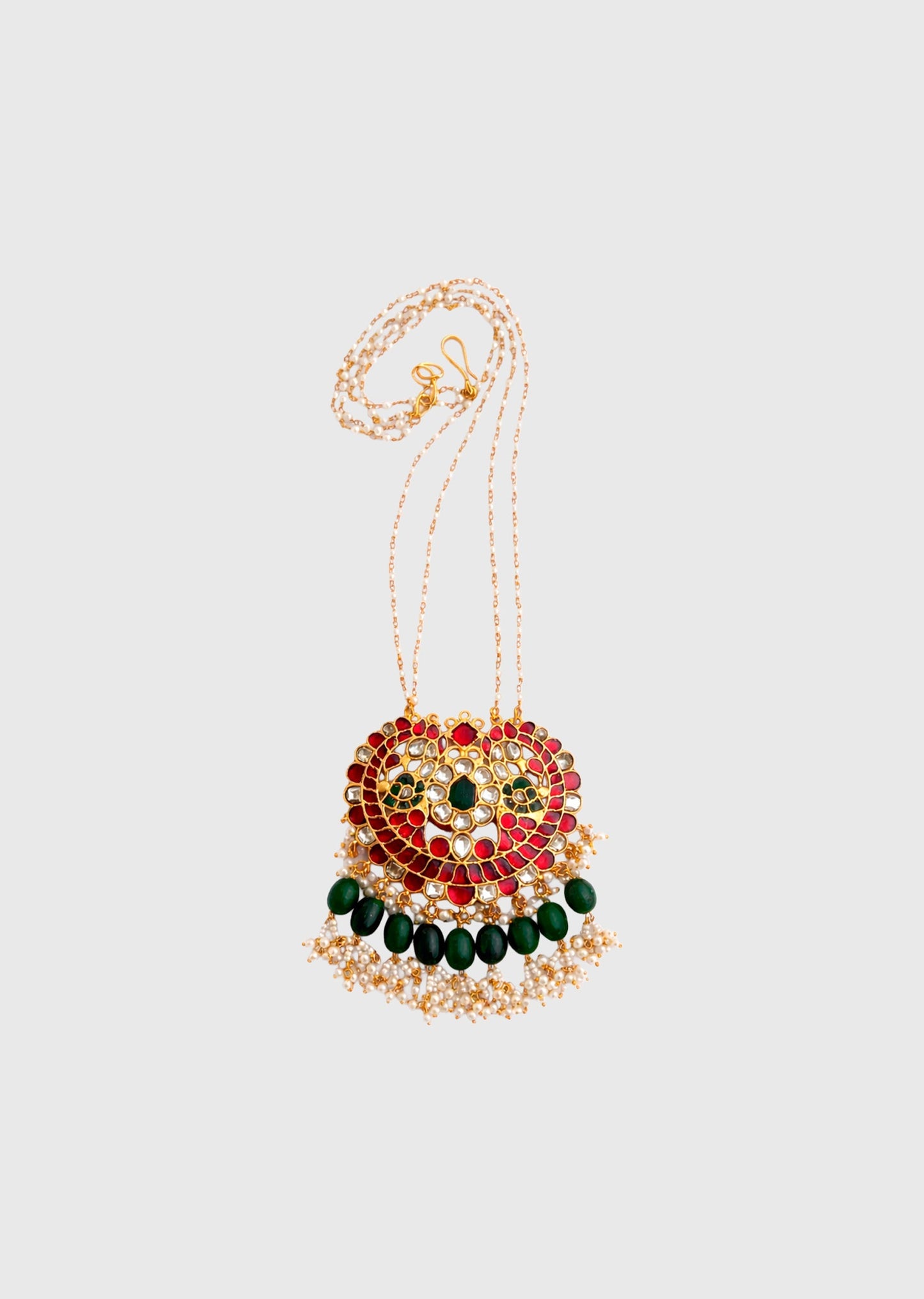 Kundan Long Pendant Necklace