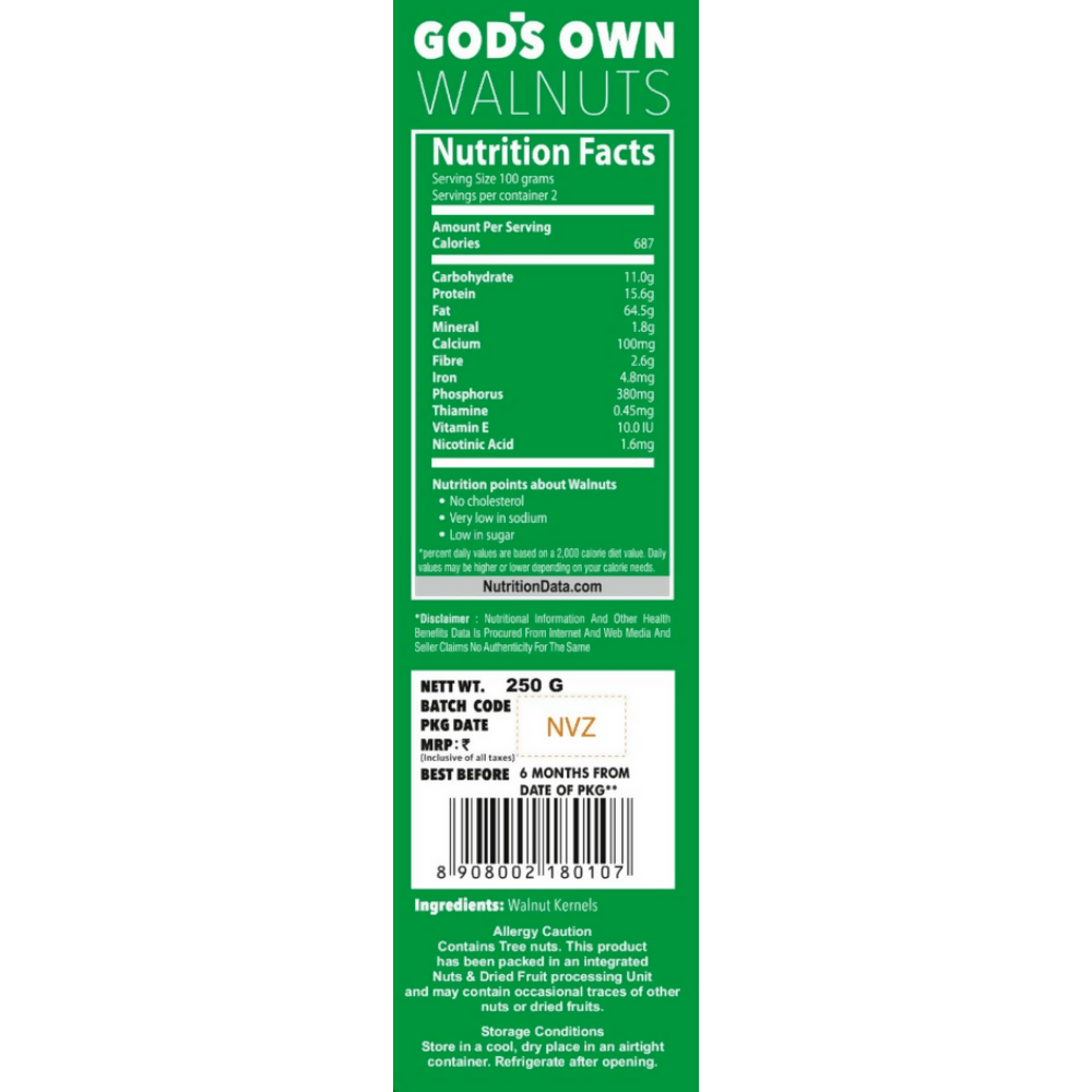 Go Kashmiri Extra Light Broken Walnut Kernels Without Shells