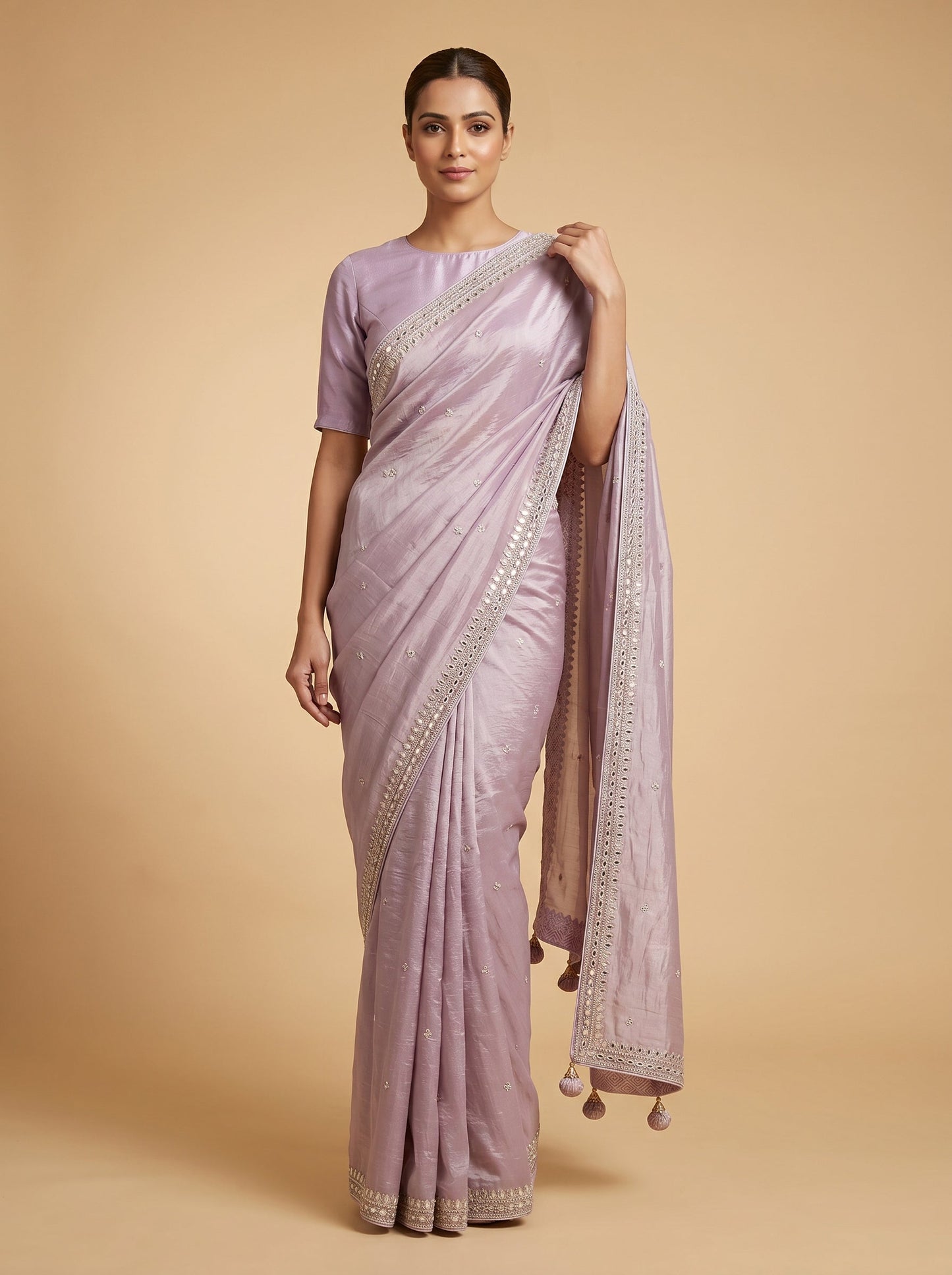 Lavender Delicate Embroidered Saree