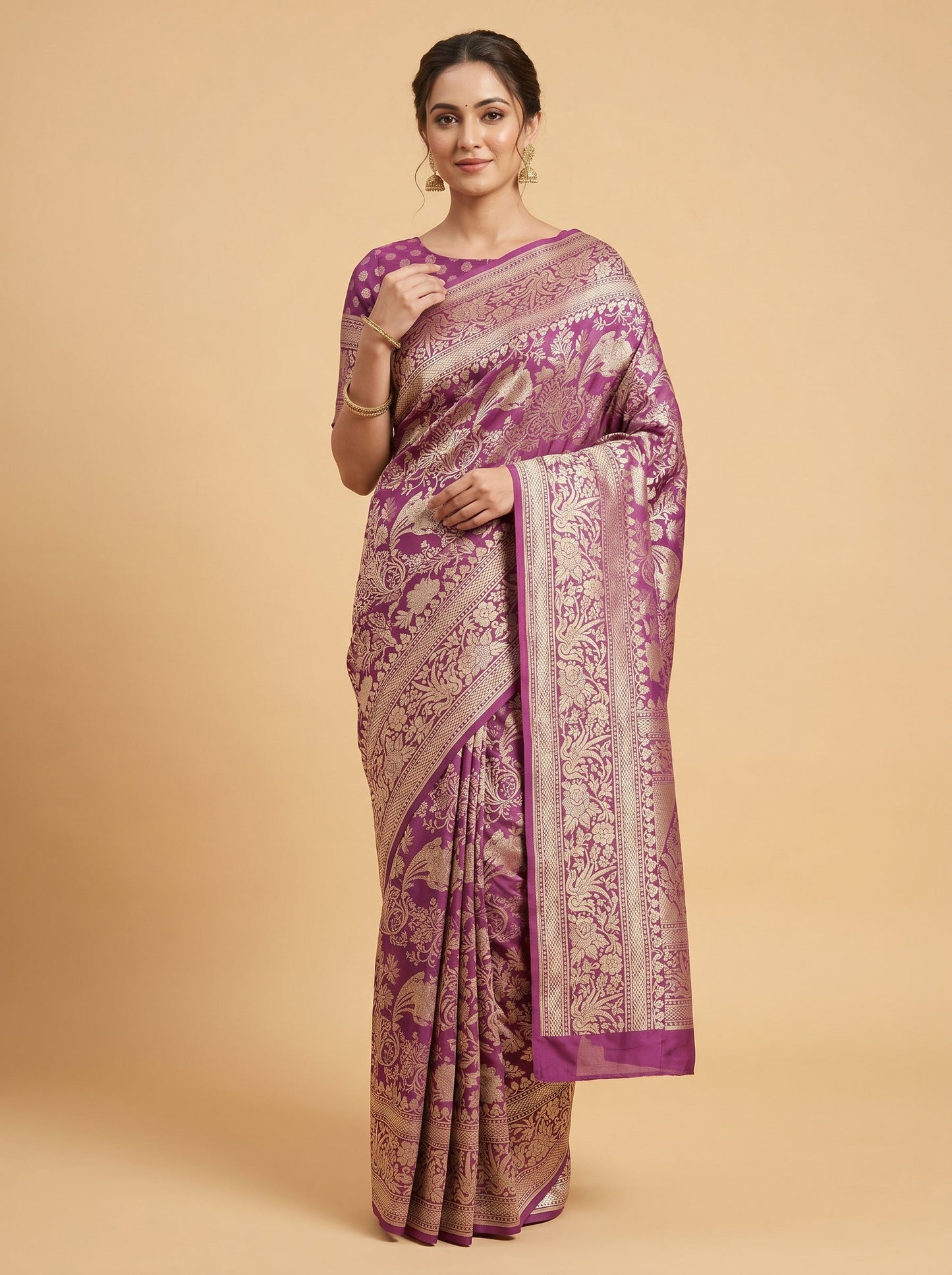 Lavender Dreamy Hue Handloom Saree