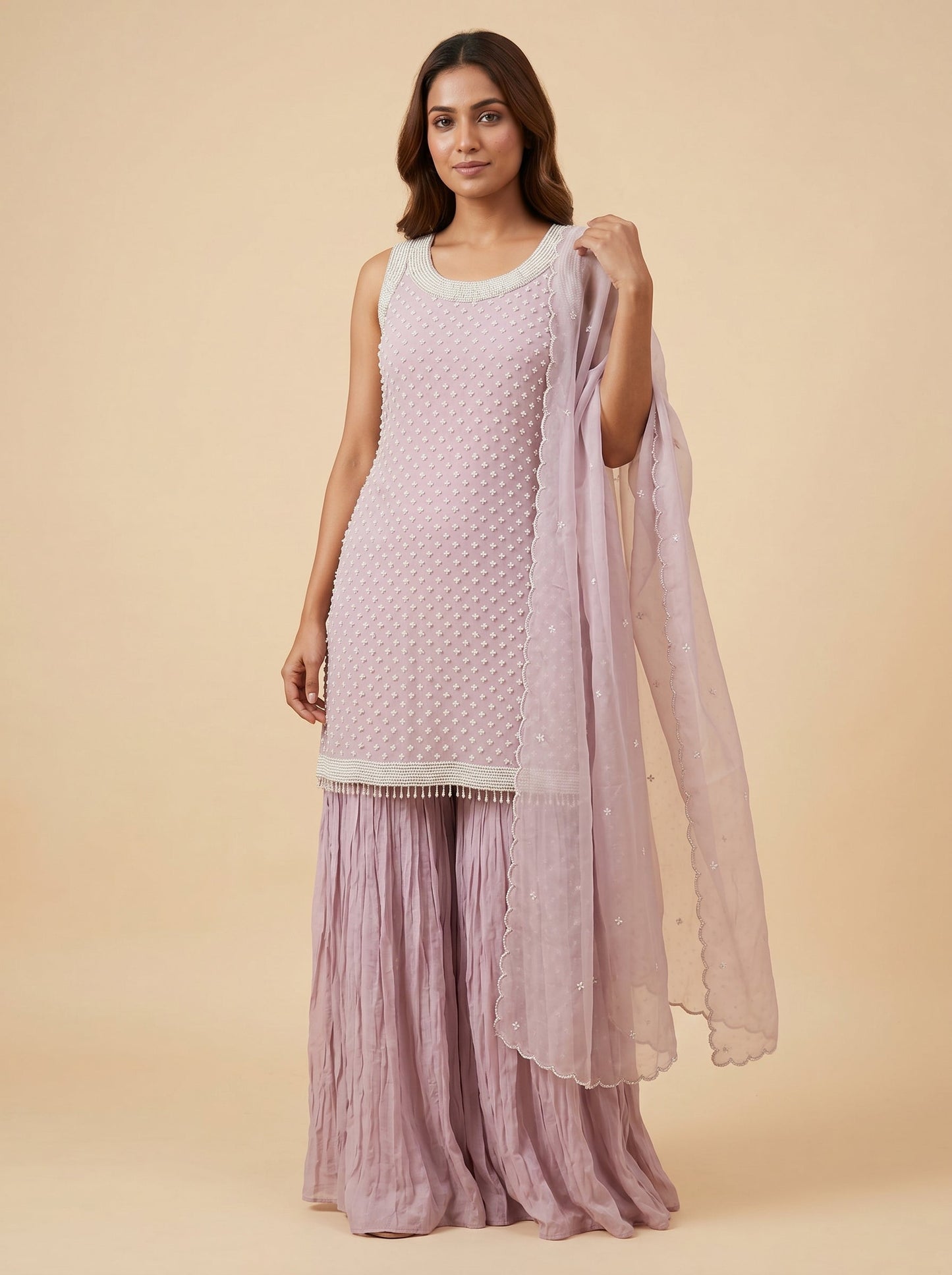Lavender Frost Sharara Set