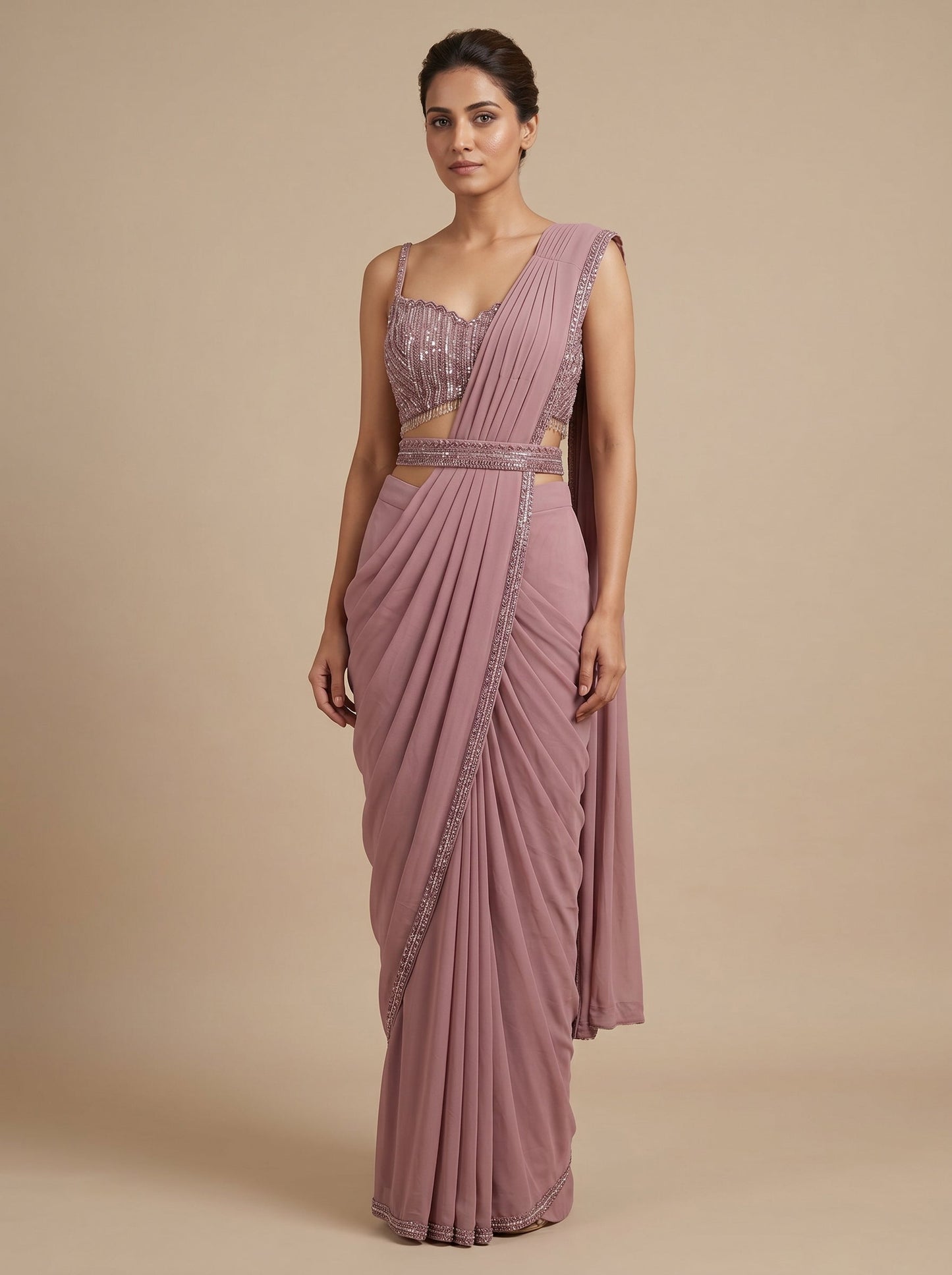 Lavender Indo Lehenga
