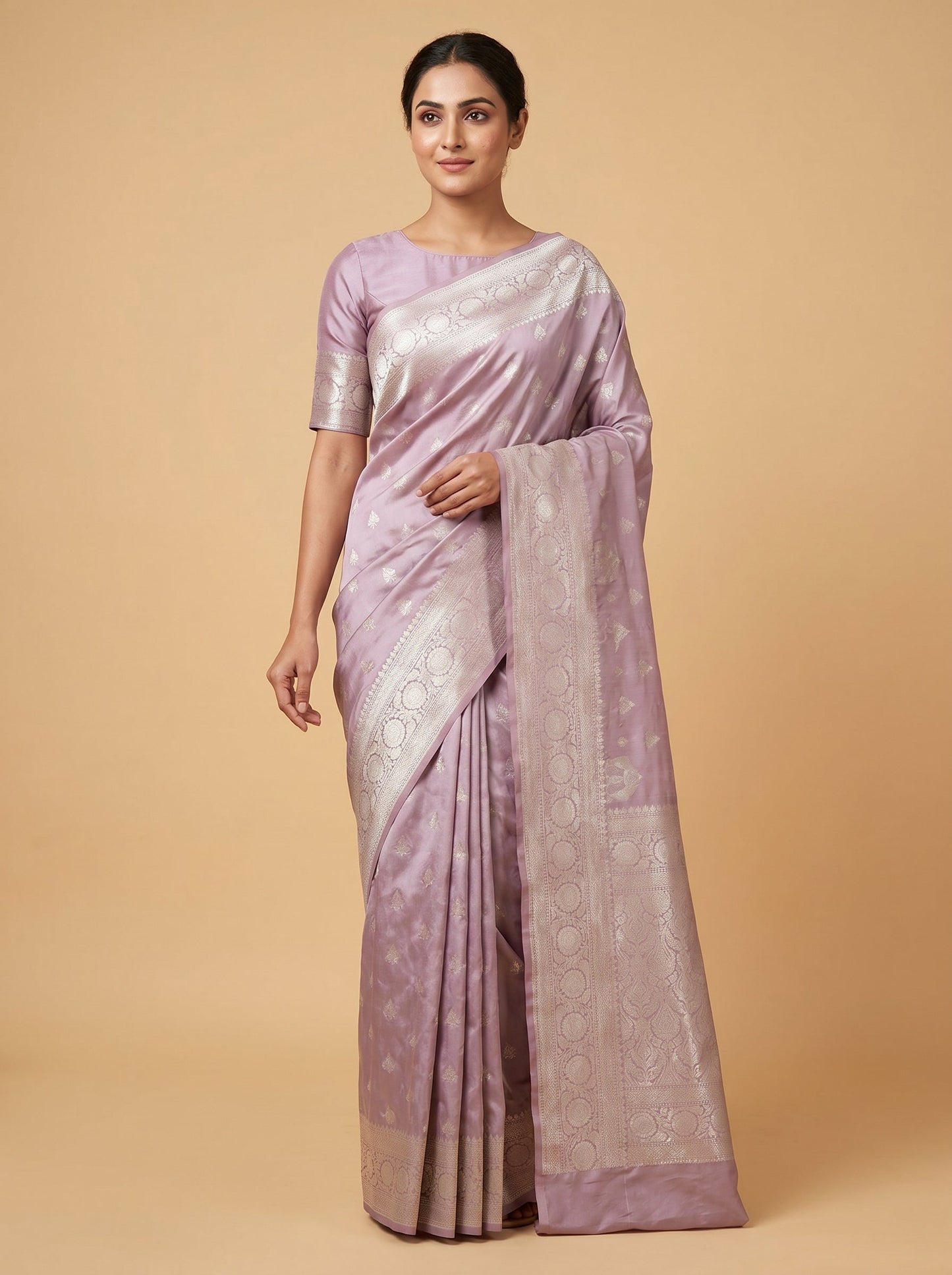 Lavender Whisper Handloom Saree