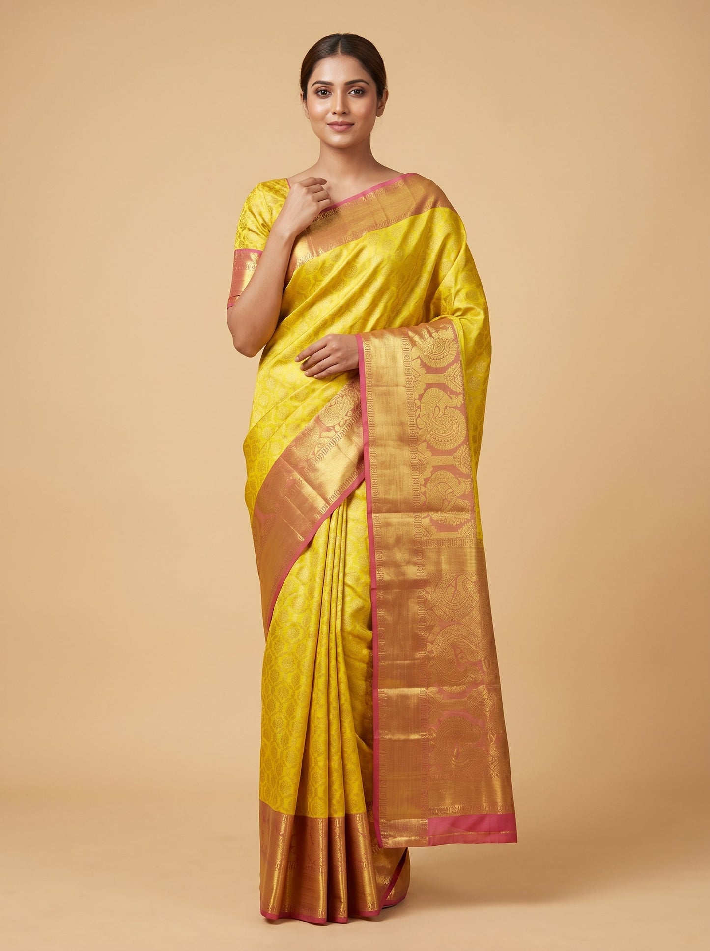 Lemon Citrus Zest Handloom Saree