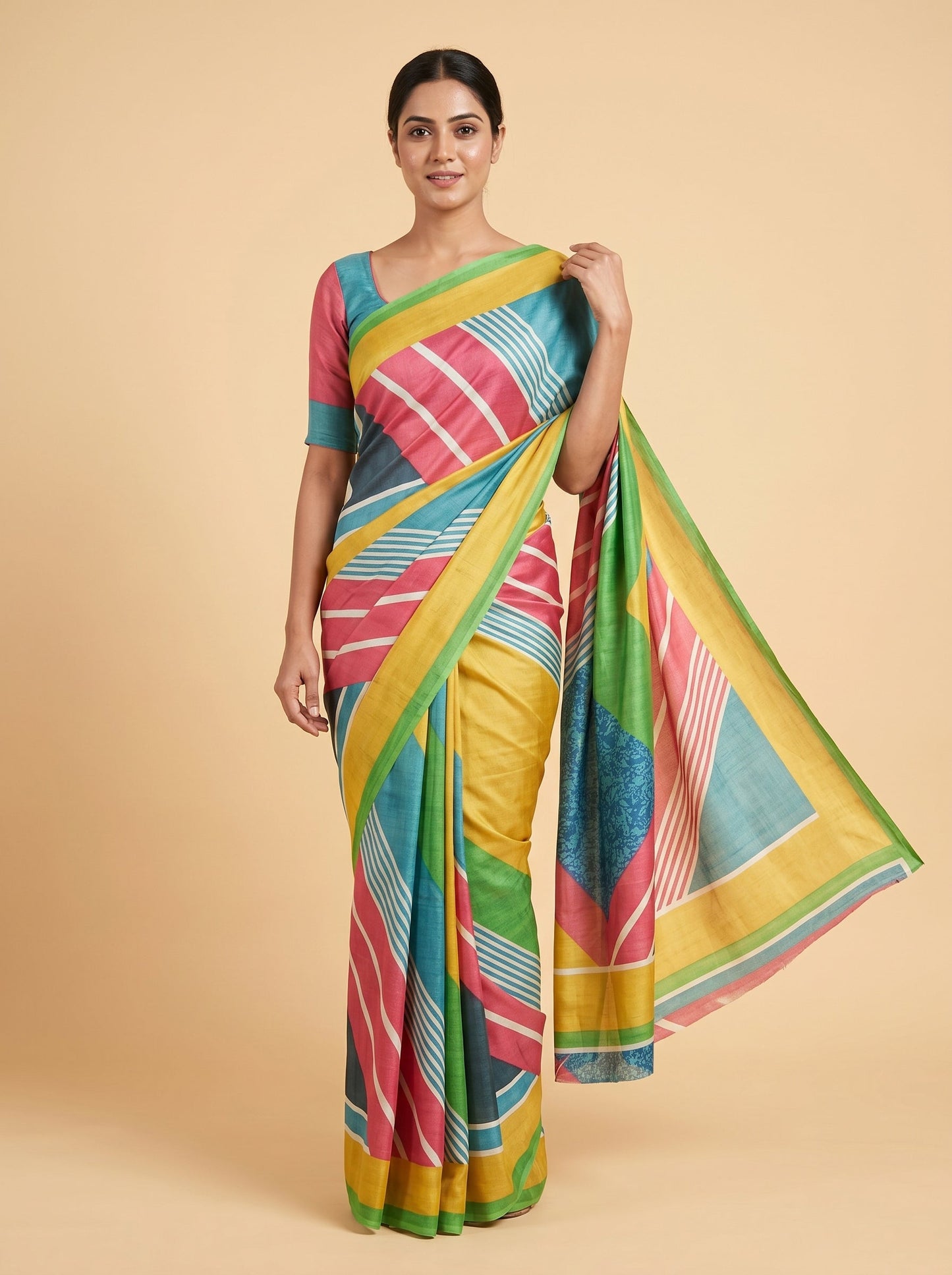 Light Blue Airy Flow Handloom Saree
