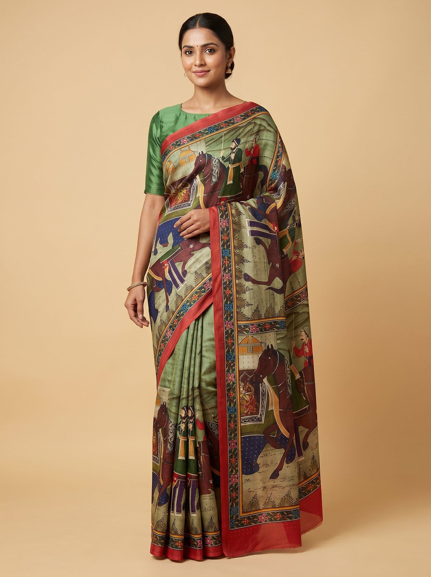 Light Brown Neutral Weave Handloom Saree