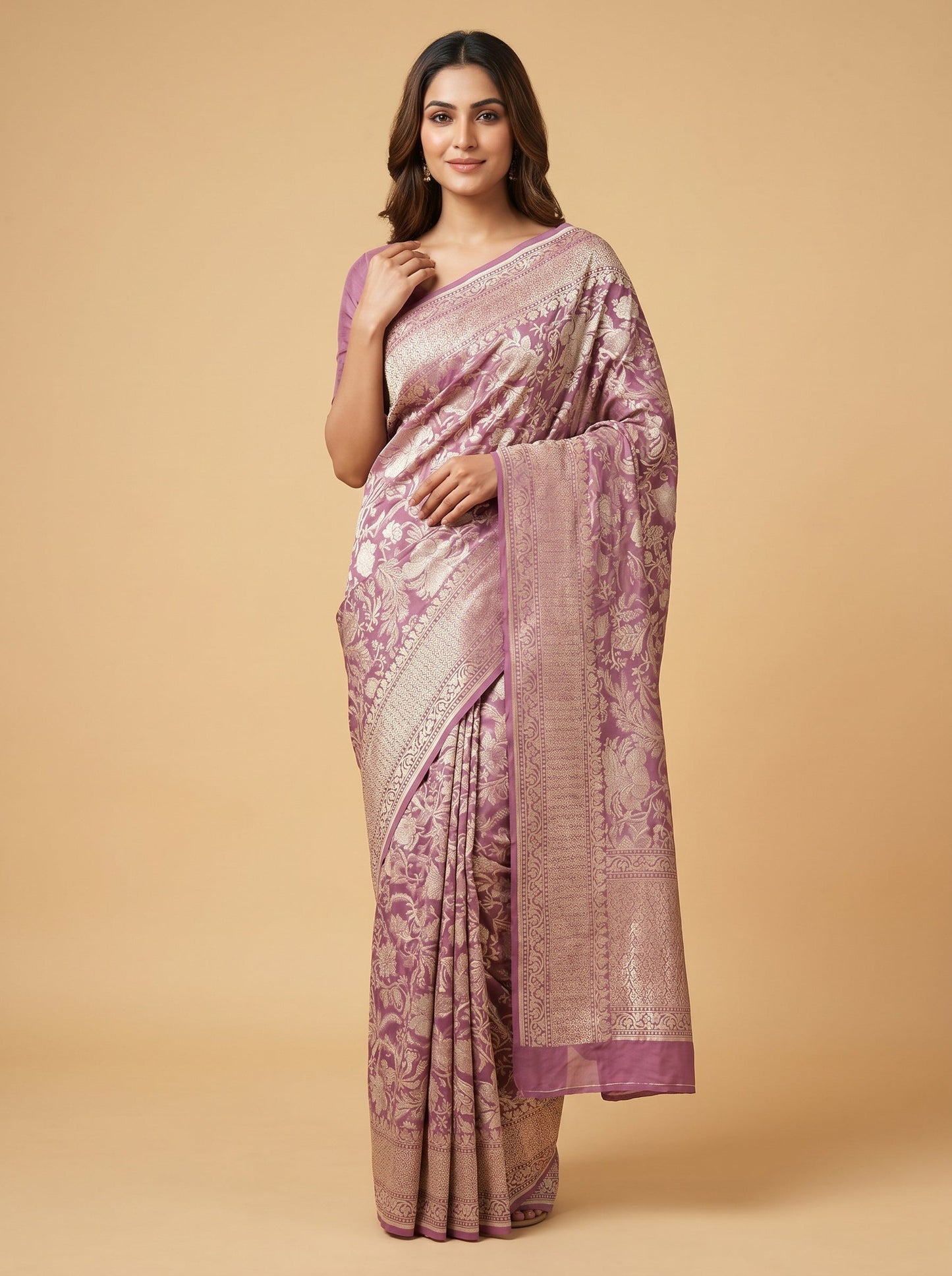 Light Lavender Soft Whisper Handloom Saree