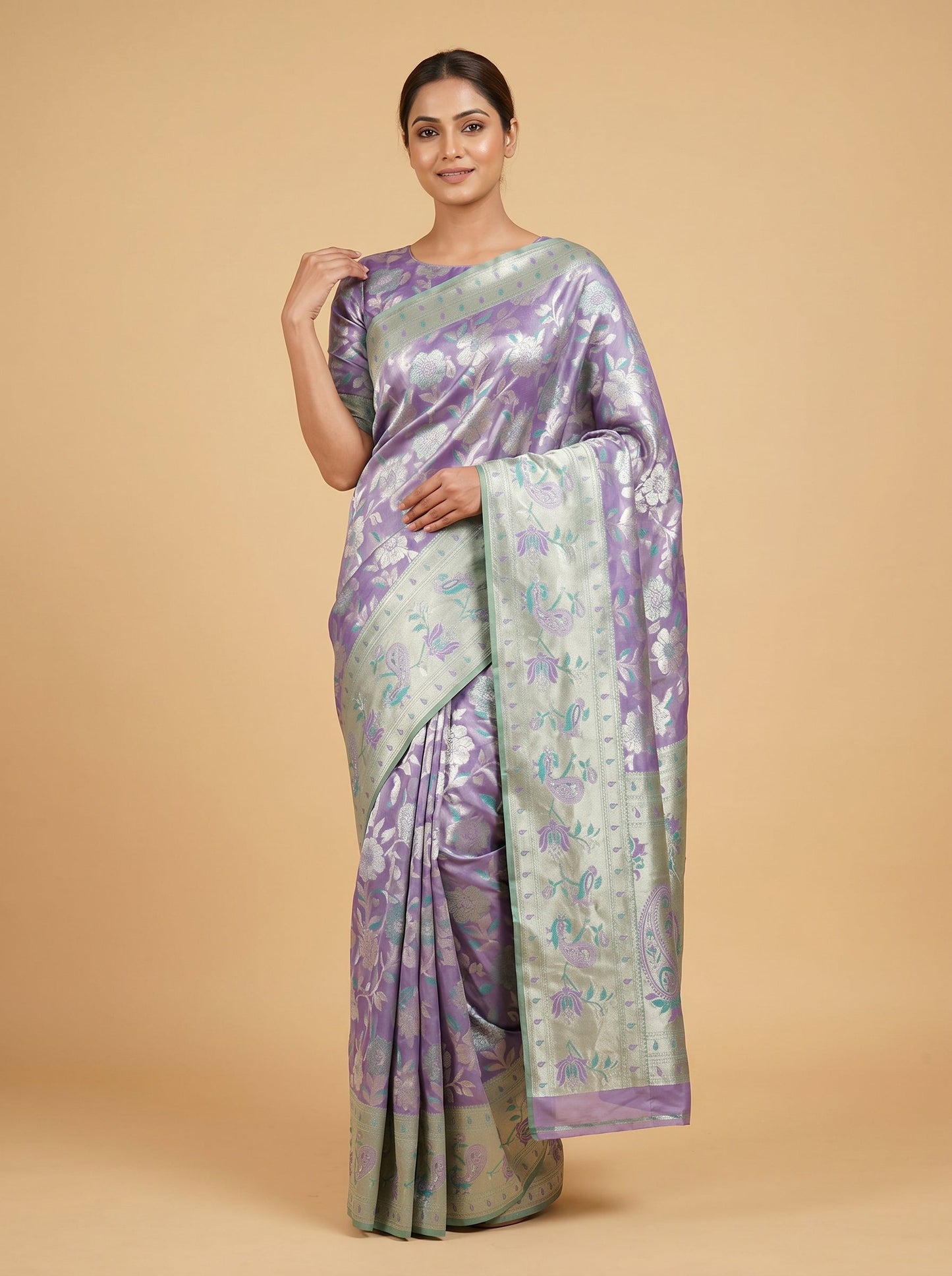 Light Mauve Dream Handloom Saree
