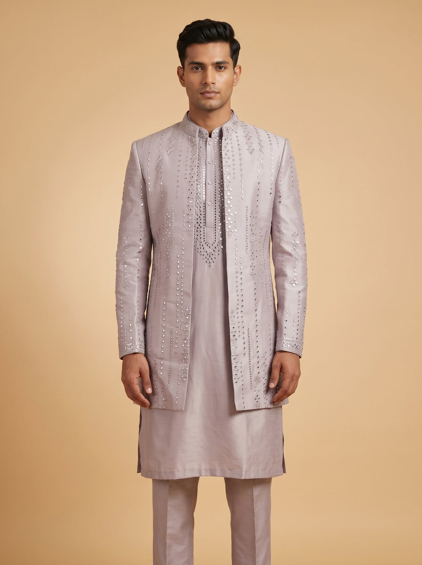 Lilac Elegant Sherwani