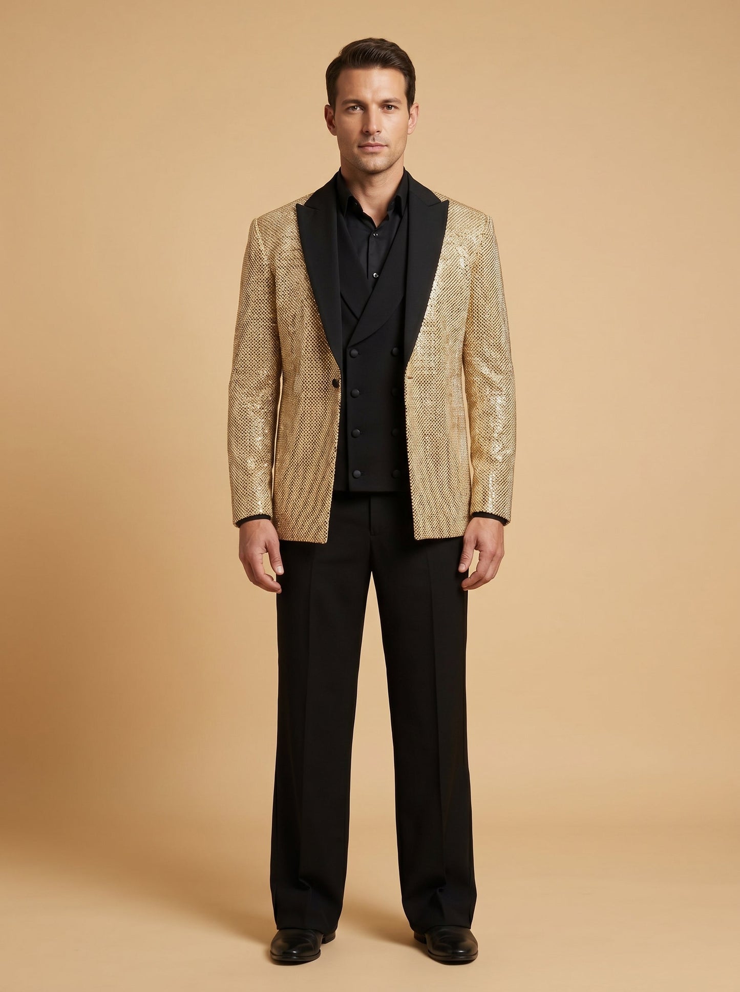 Luxe gold tuxedo
