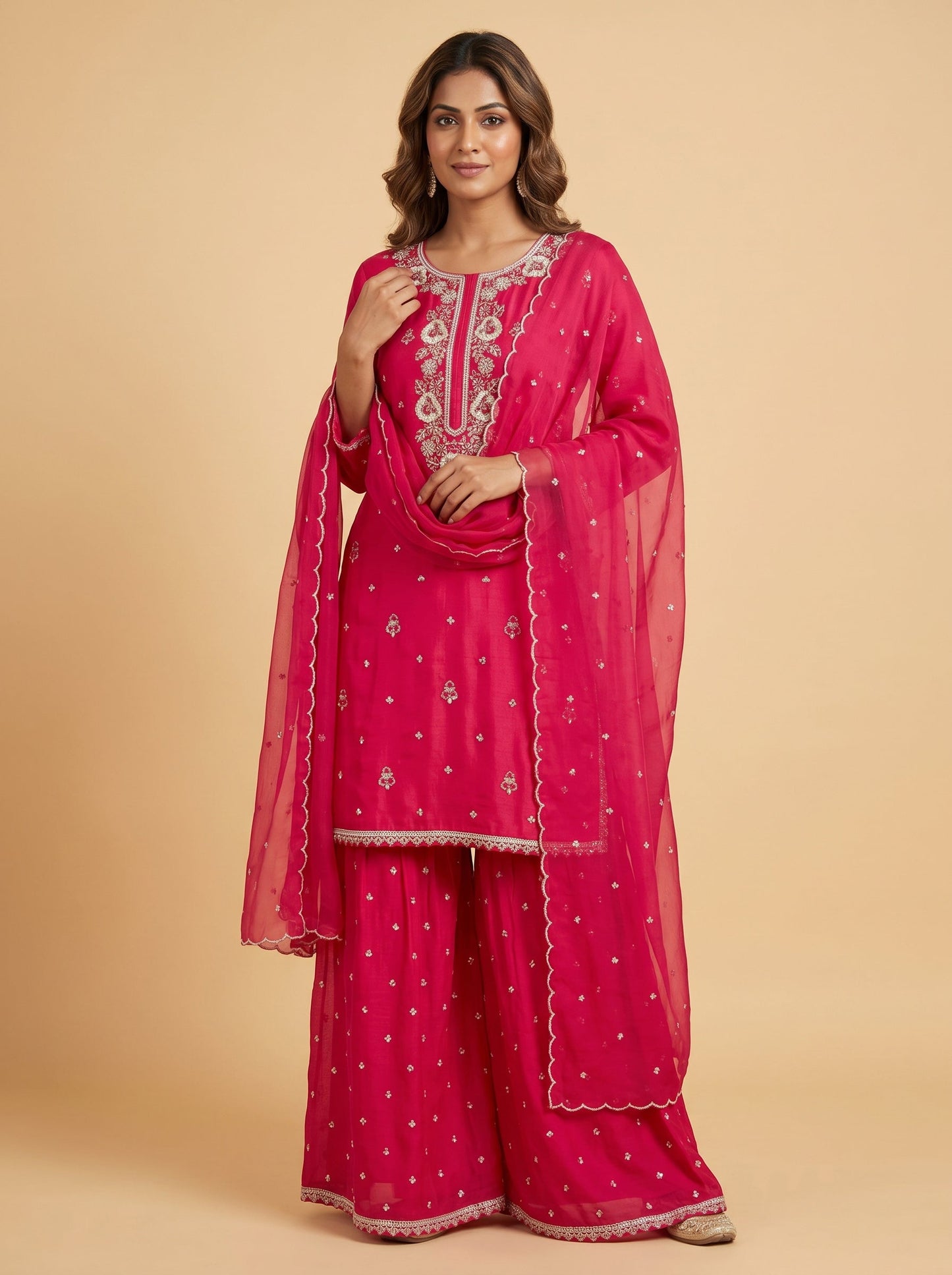 Macaron Pink Palazzo Set