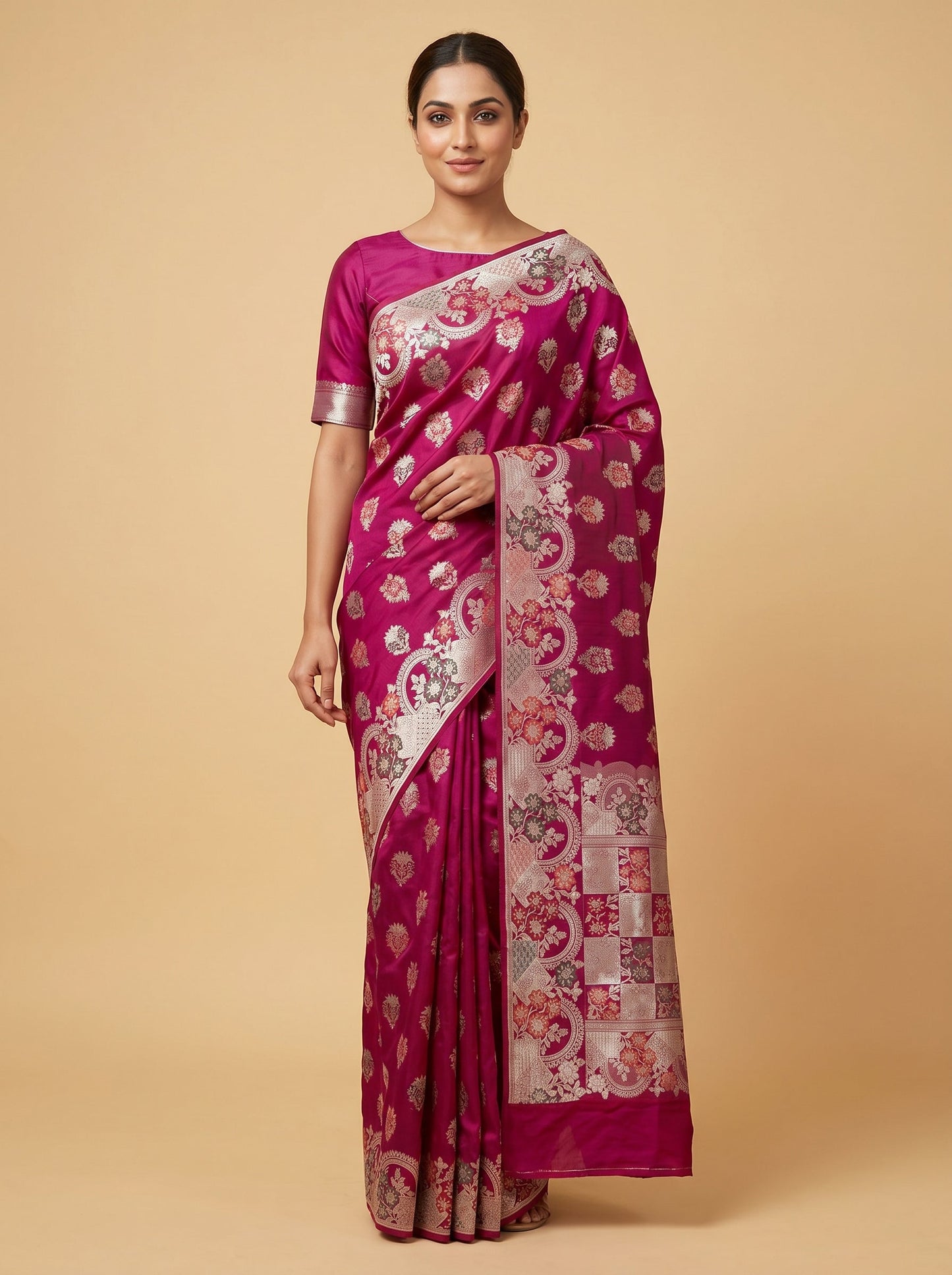 Magenta Statement Saree