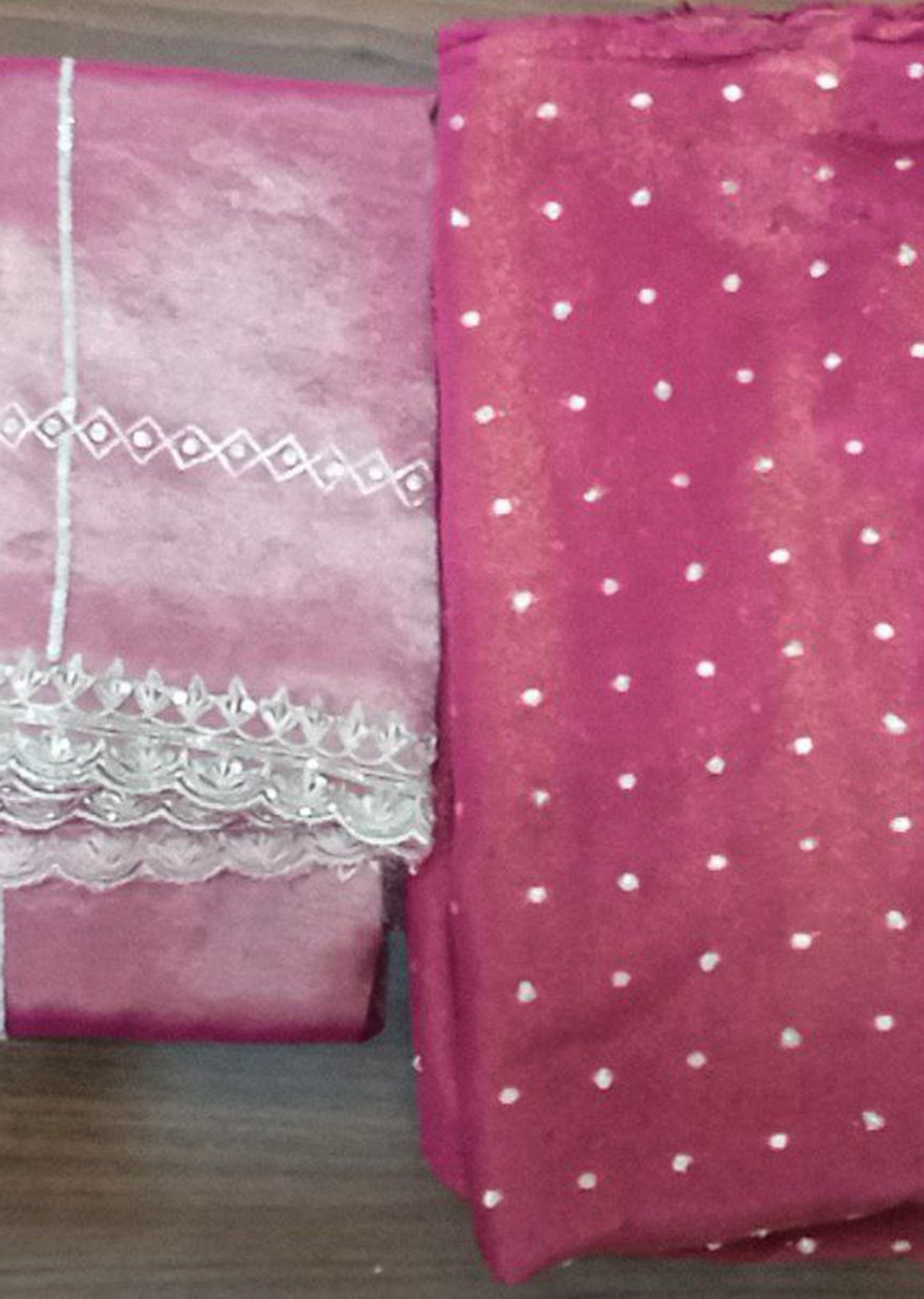 Magenta Burst Dress Material