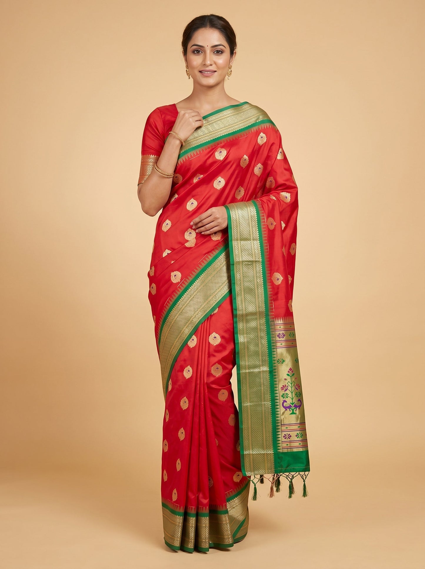 Magenta Fuchsia Flair Handloom Saree