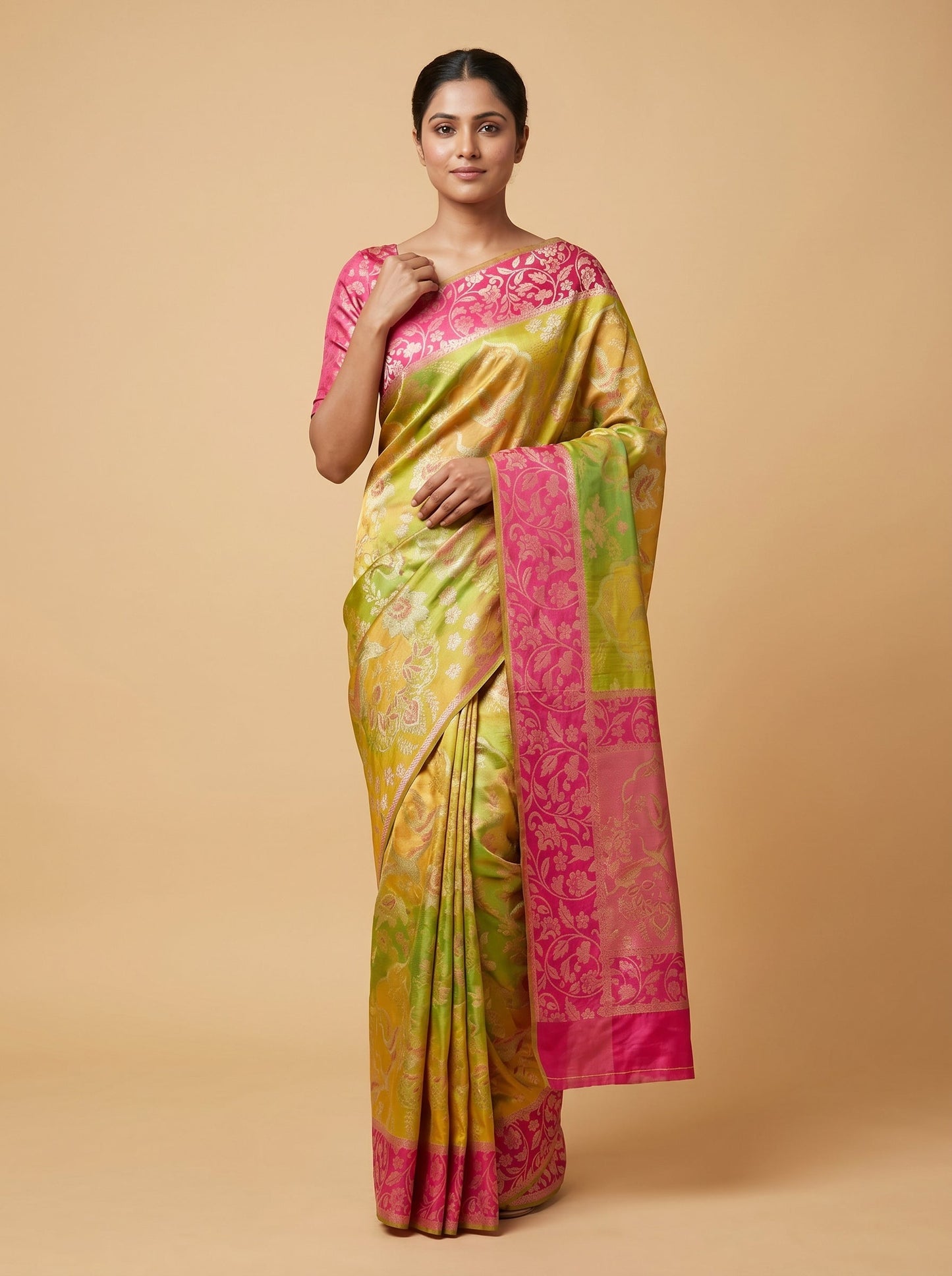 Magenta Handloom Saree