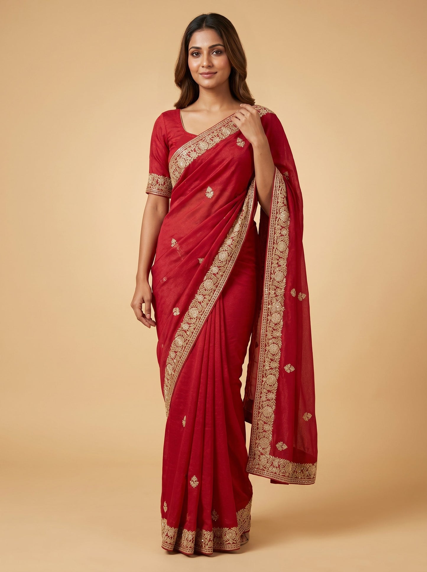 Magenta Silk Radiance Saree