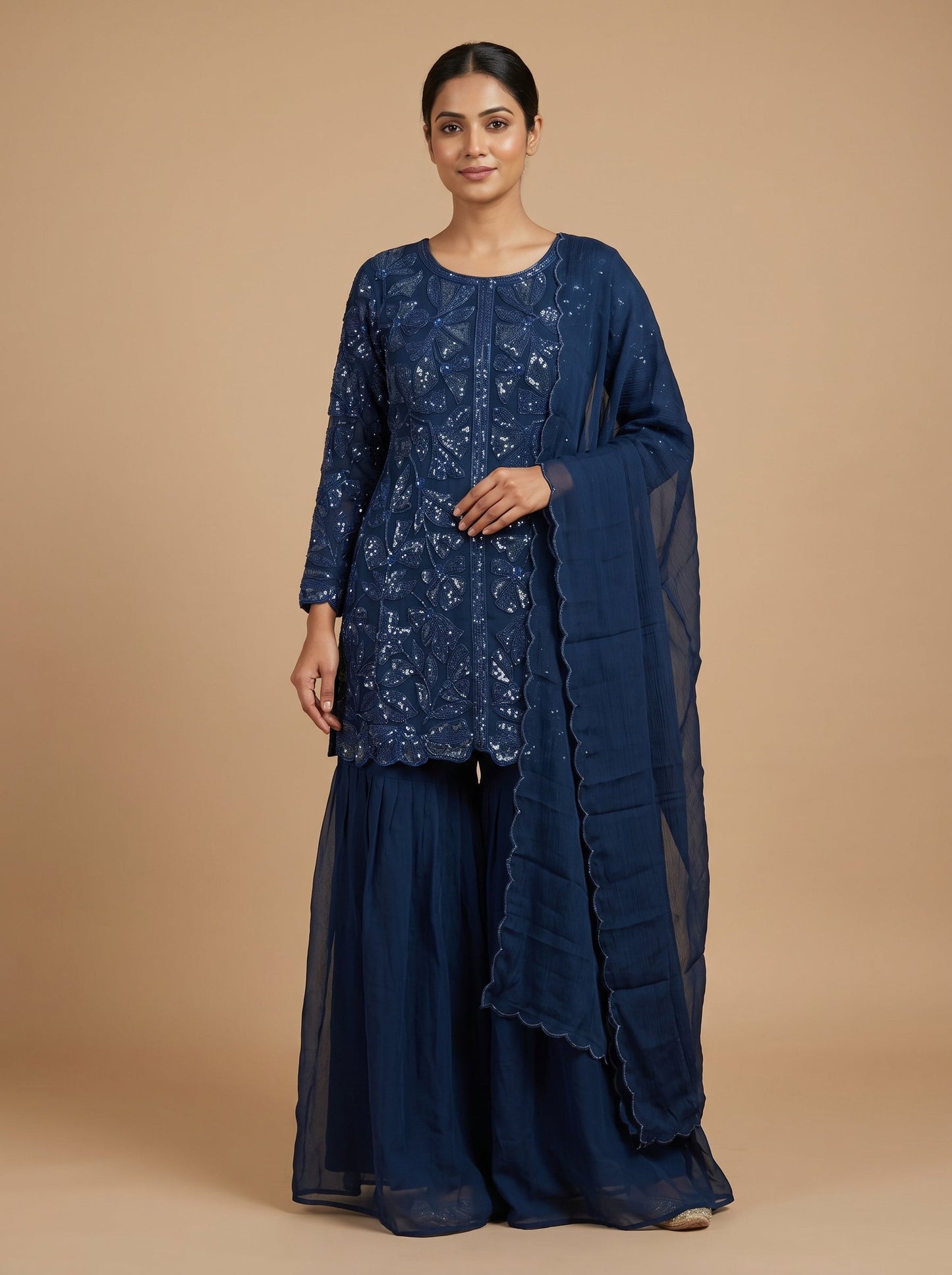 Marine Blue Palazzo Set