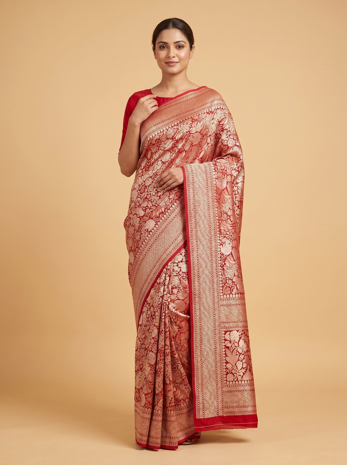 Maroon Deep Heritage Handloom Saree