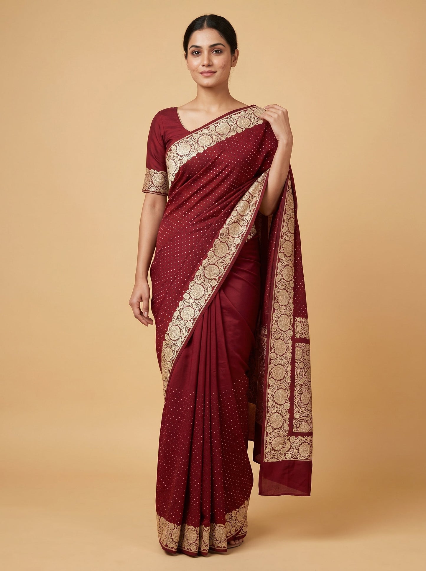 Maroon Rich Legacy Handloom Saree