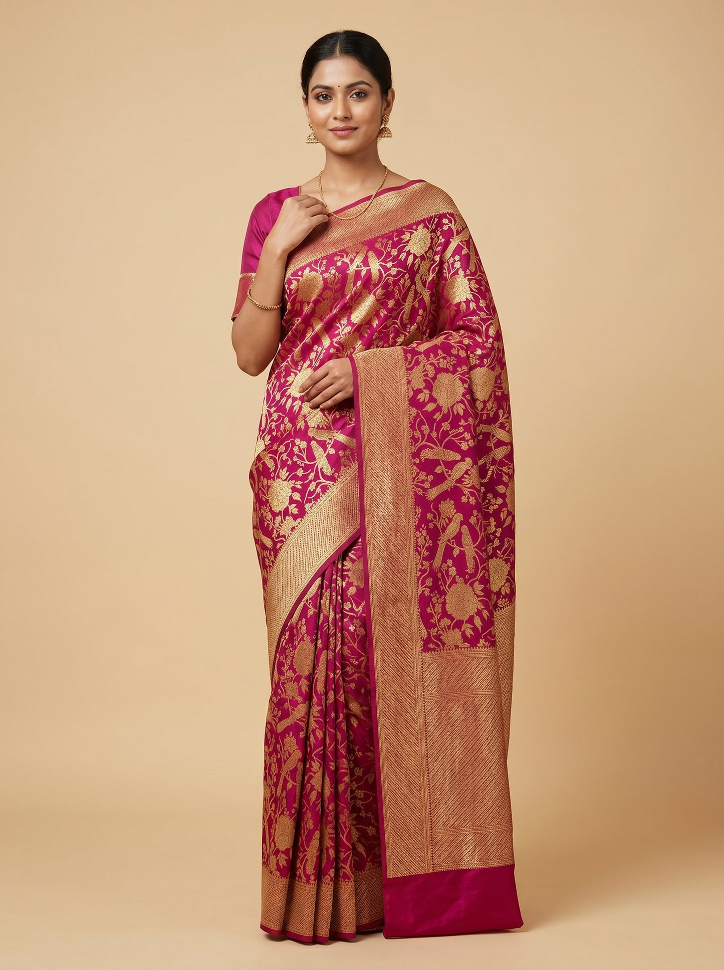 Maroon Rich Texture Handloom Saree