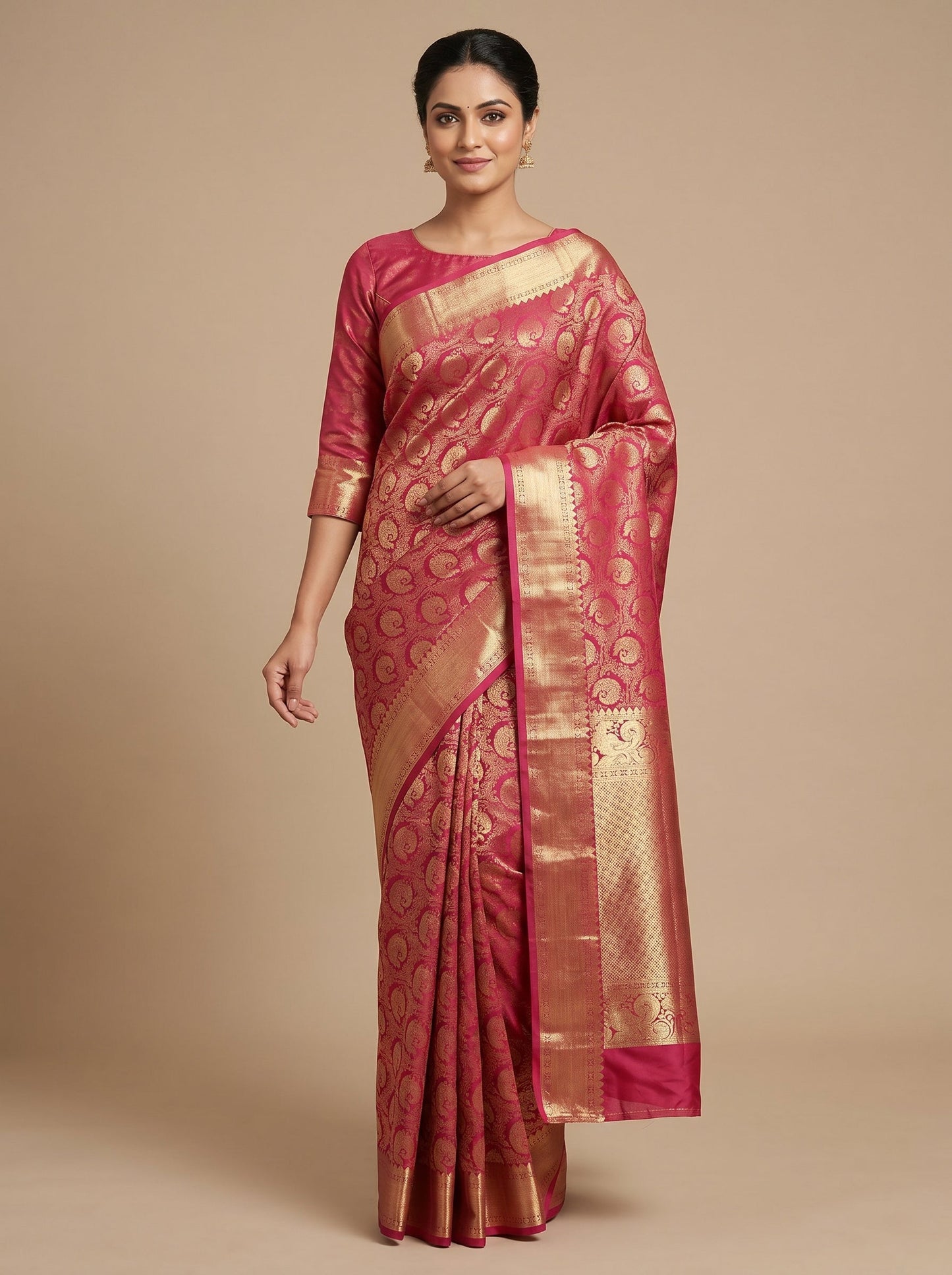 Maroon Royal Essence Handloom Saree