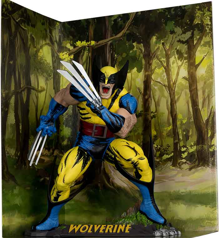 Mcfarlane Marvel: The Incredible Hulk #340- Wolverine 1:6 Scale Posed Figure with Scene (Platinum Edition)