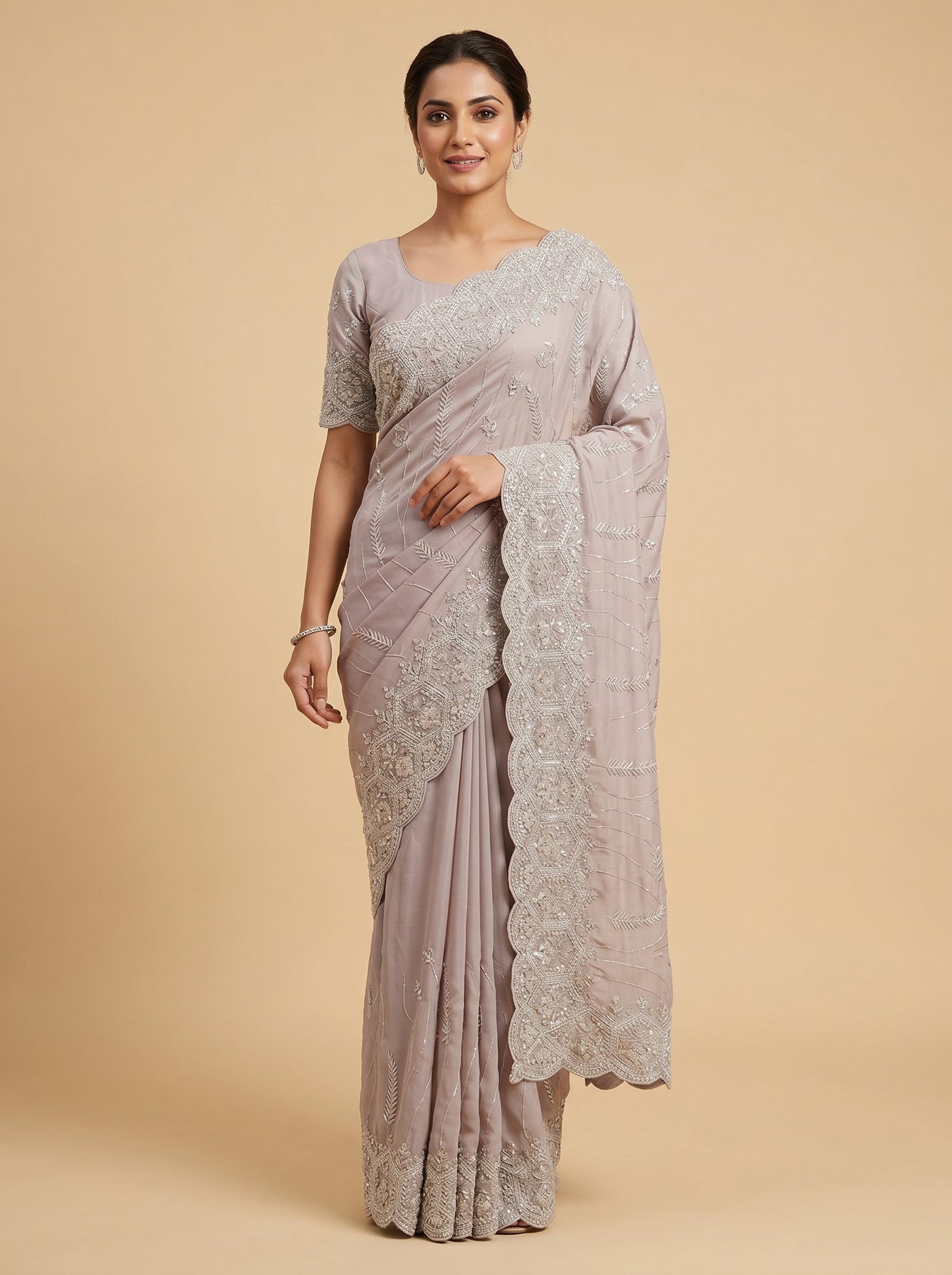 Maudi Embroidered Saree