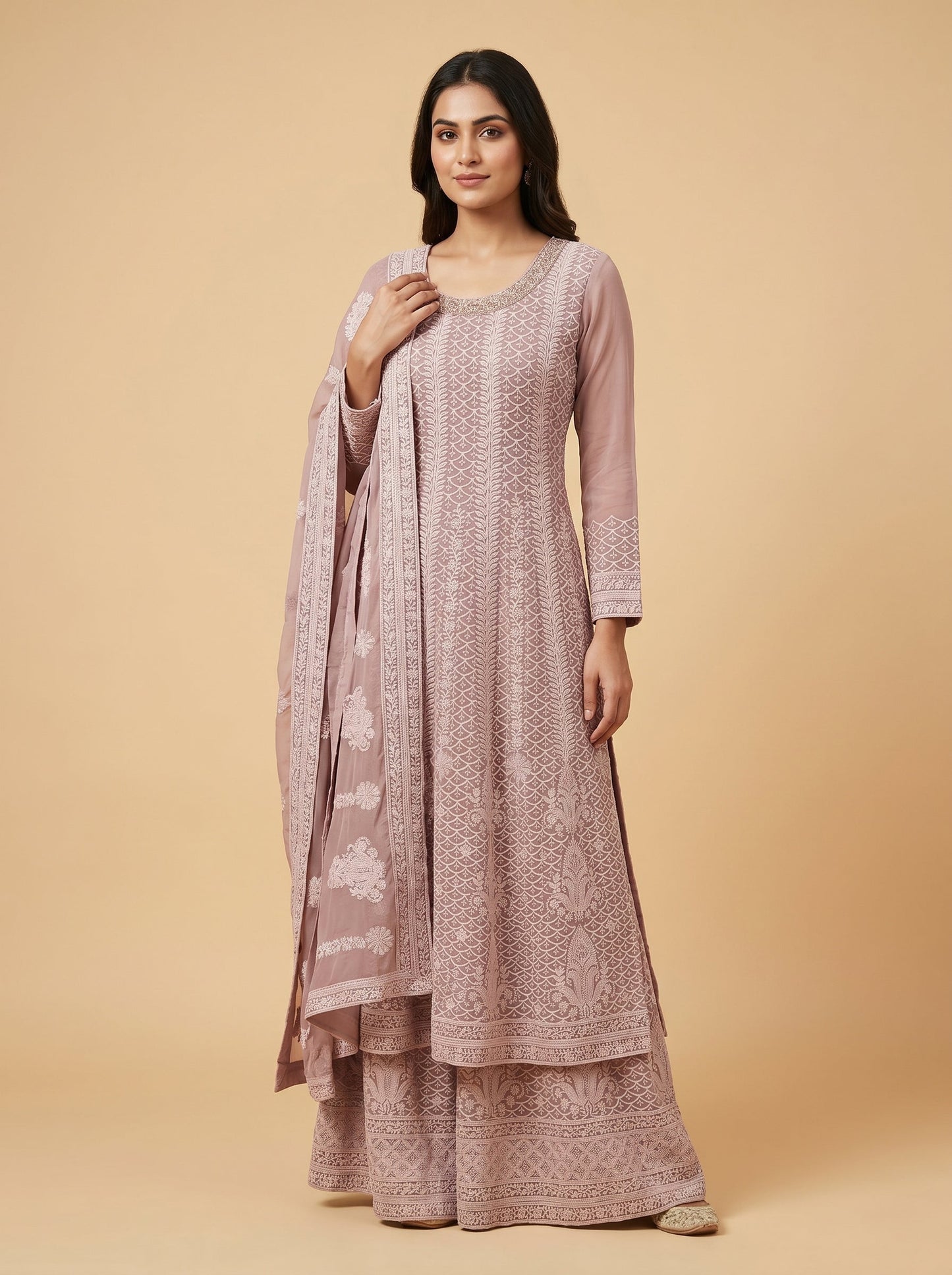 Mauve Anarkali Suit